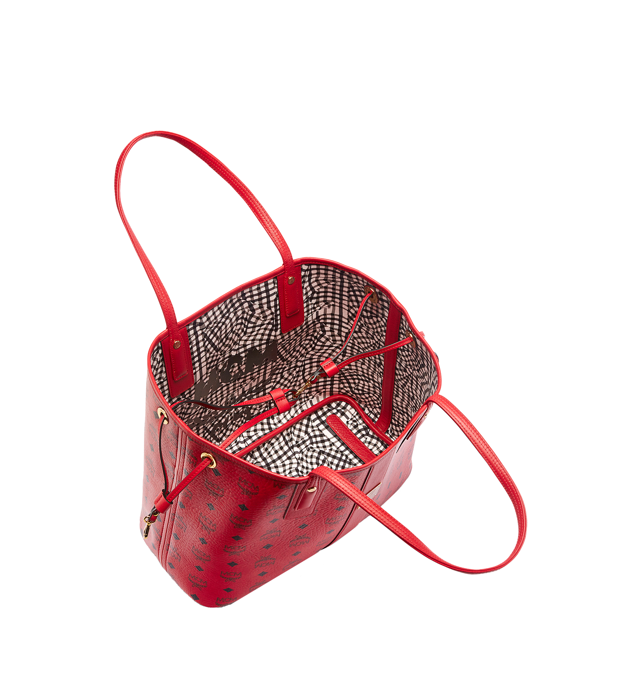 MCM Reversible Liz Shopper in Visetos Red MWP7AVI22RU001 Alternate View 5