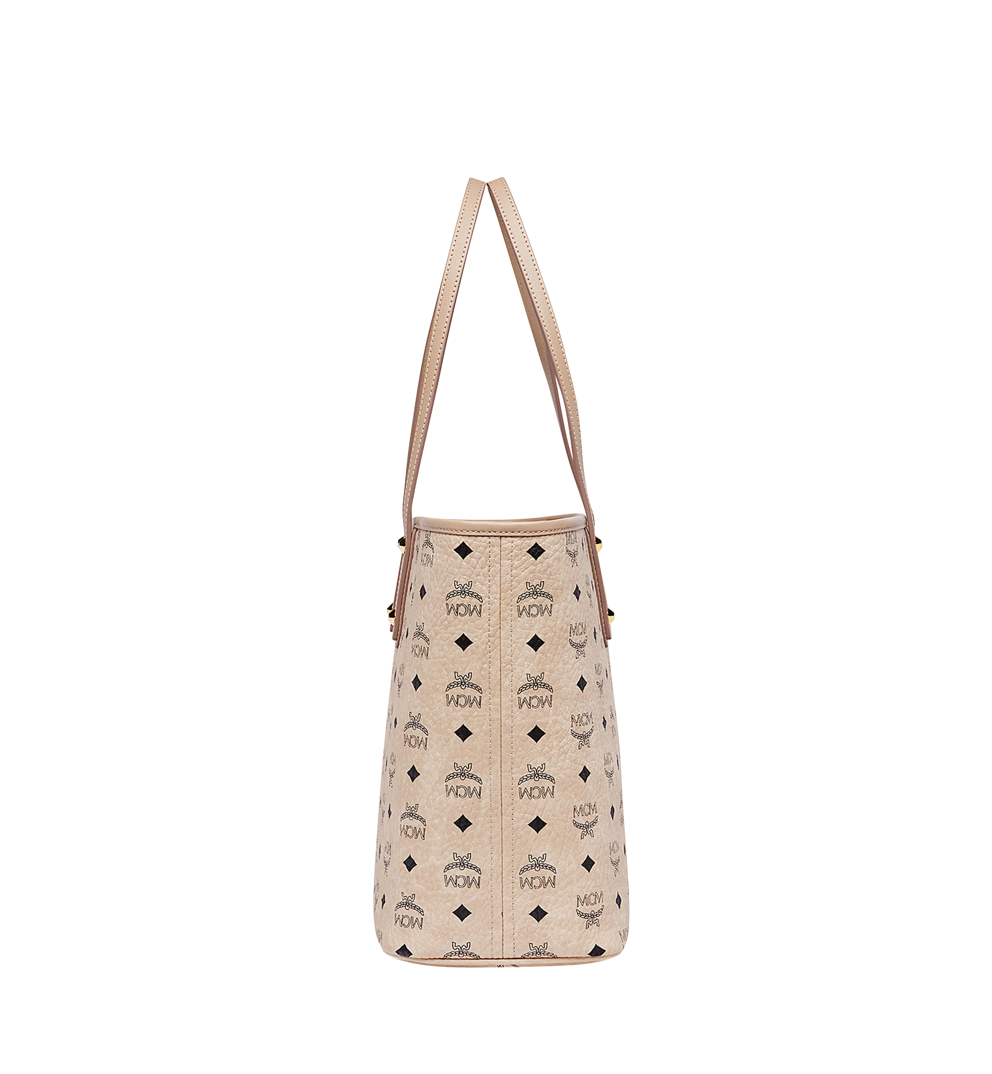 Medium Anya Top Zip Shopper in Visetos Beige MCM DE