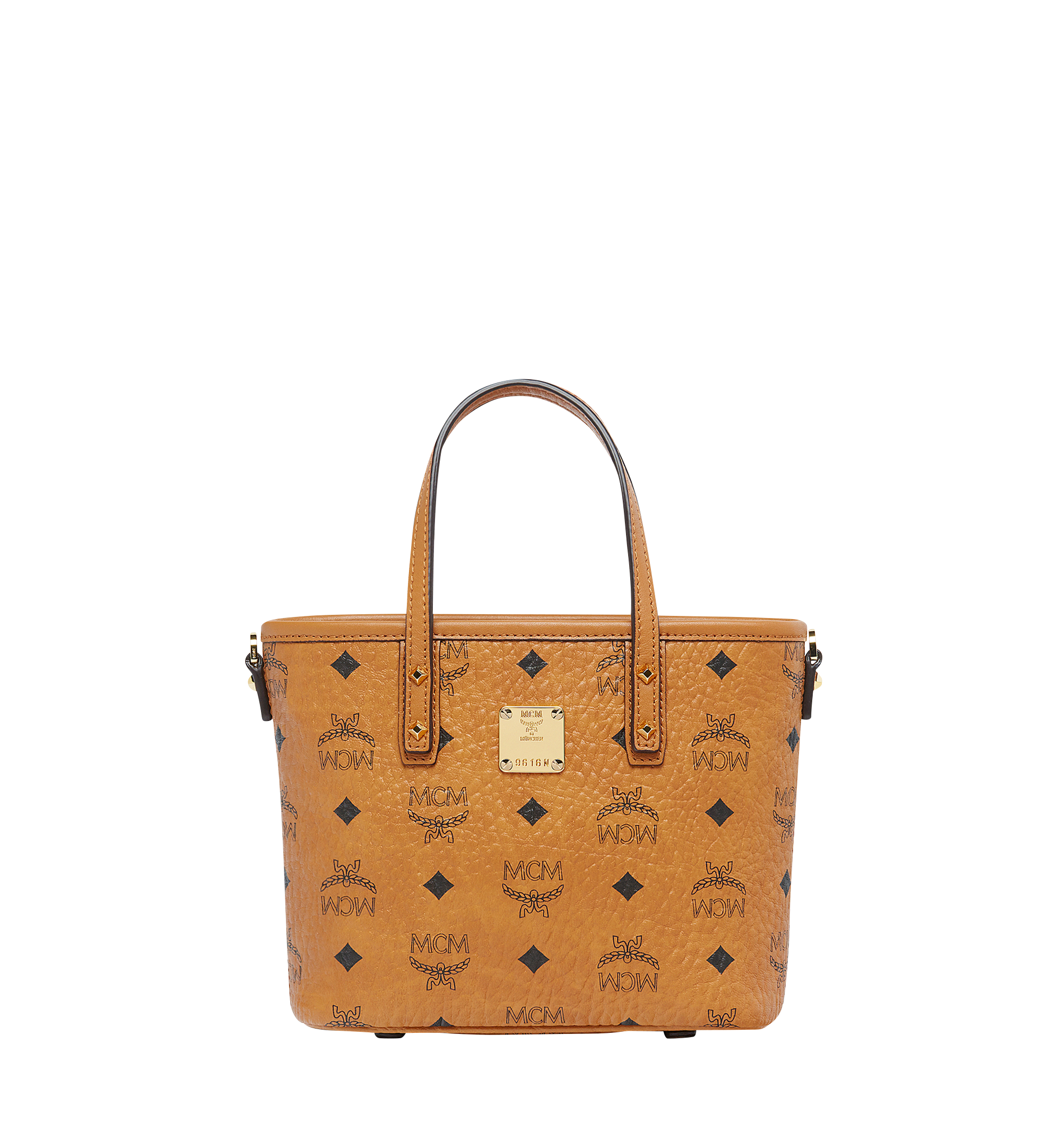 MCM Anya Top Zip Shopper in Visetos Cognac MWP7AVI35CO001 Alternate View 1