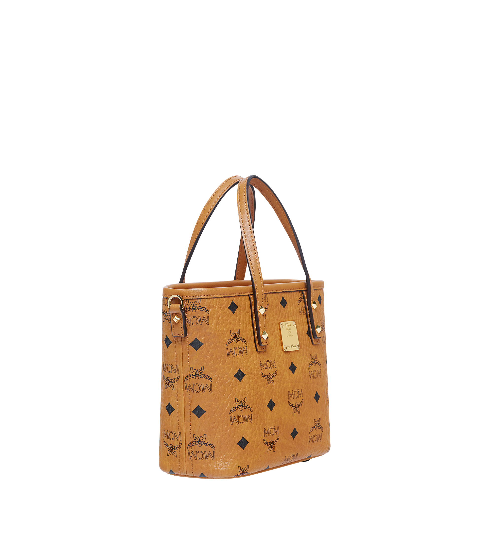 MCM Anya Top Zip Shopper in Visetos Cognac MWP7AVI35CO001 Alternate View 1