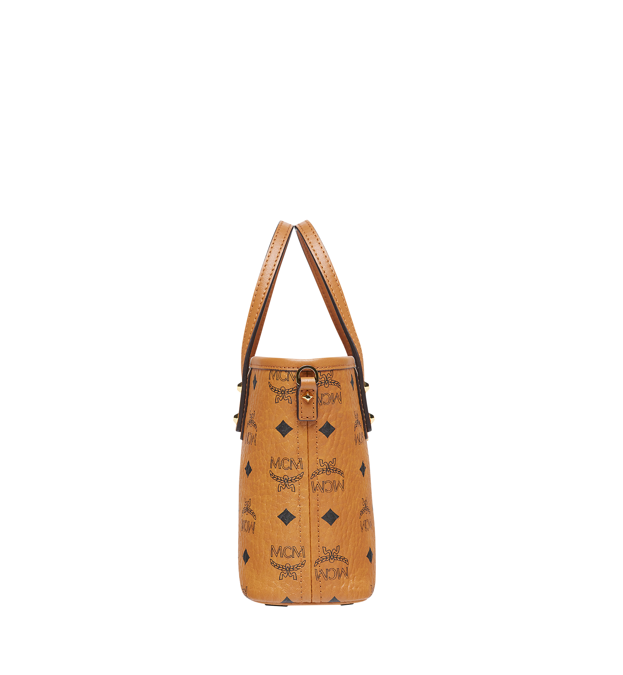 Mini Anya Top Zip Shopper in Visetos Cognac MCM FR