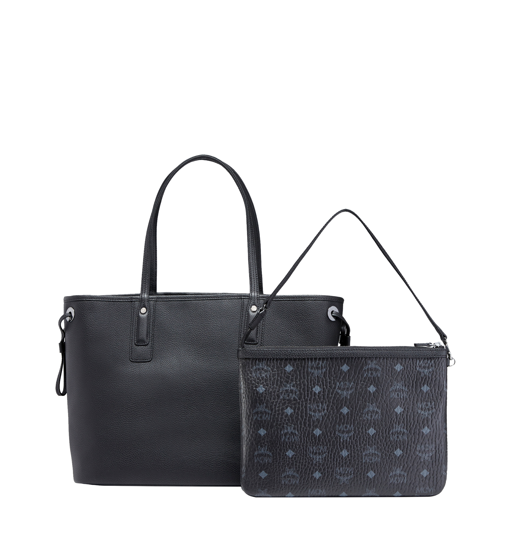 MCM Reversible Liz Shopper in Leather Black MWP7AXS60BK001 Alternate View 3