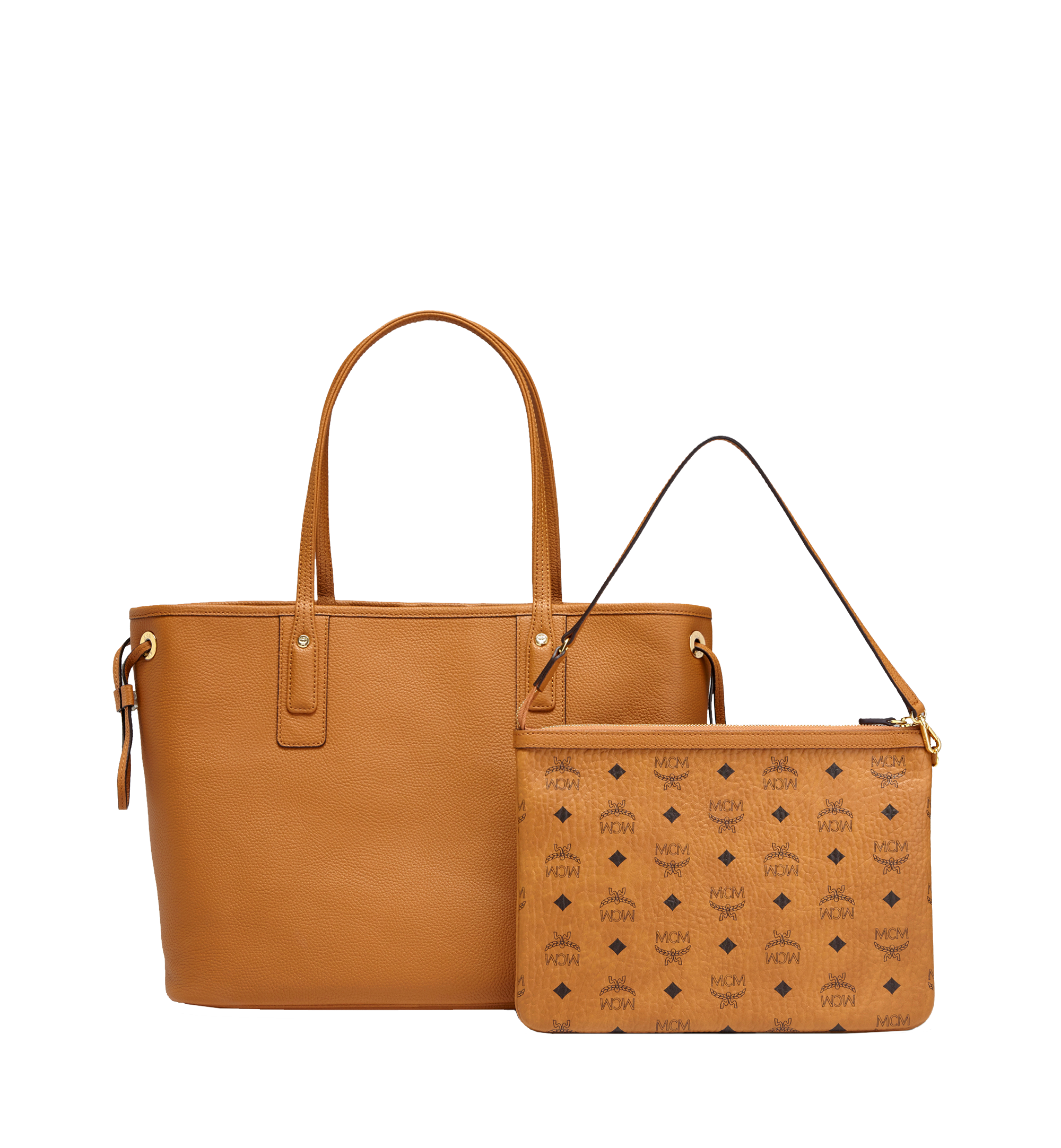 MCM Reversible Liz Shopper in Leather Cognac MWP7AXS60CO001 Alternate View 3