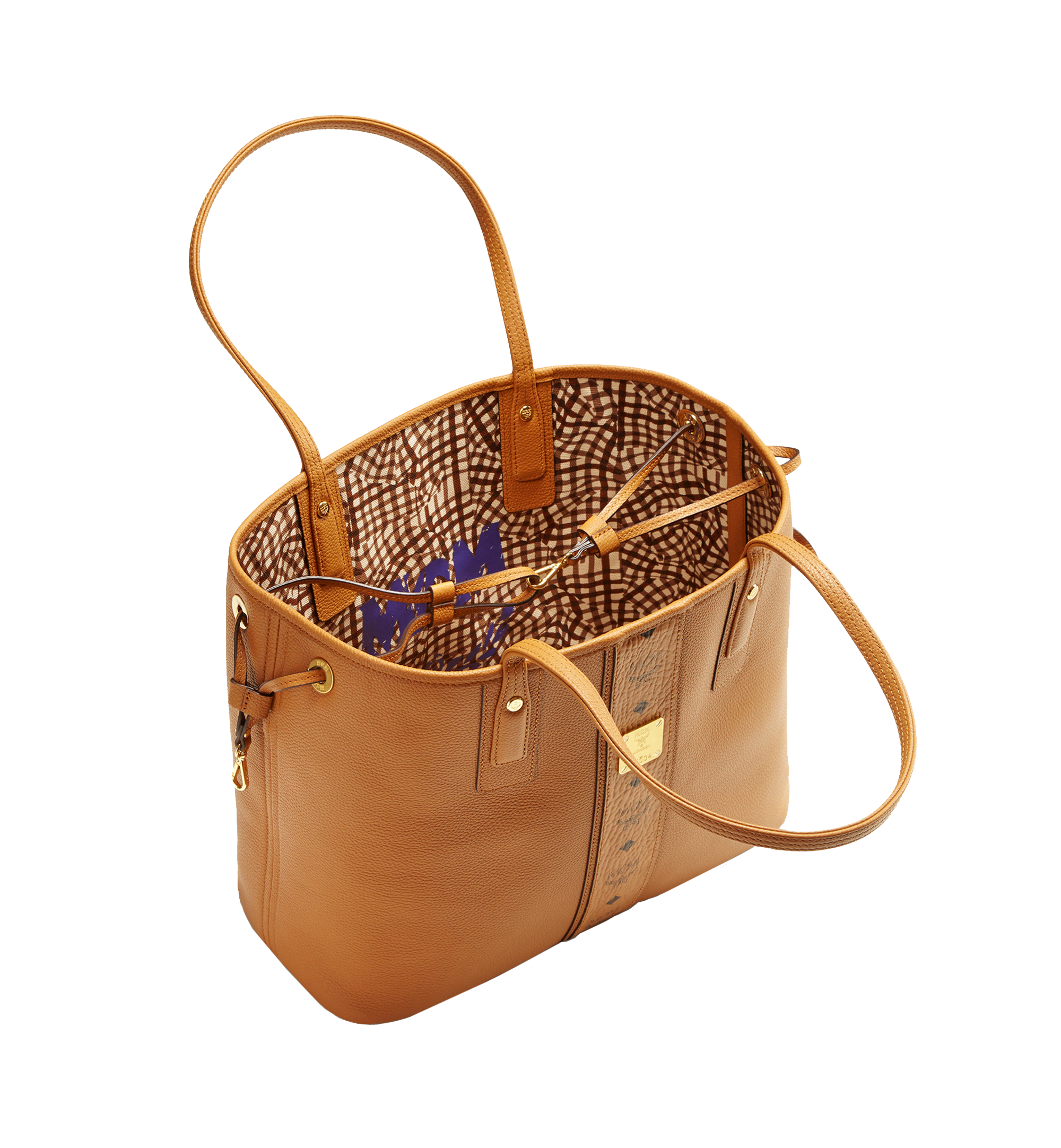 MCM Reversible Liz Shopper in Leather Cognac MWP7AXS60CO001 Alternate View 4