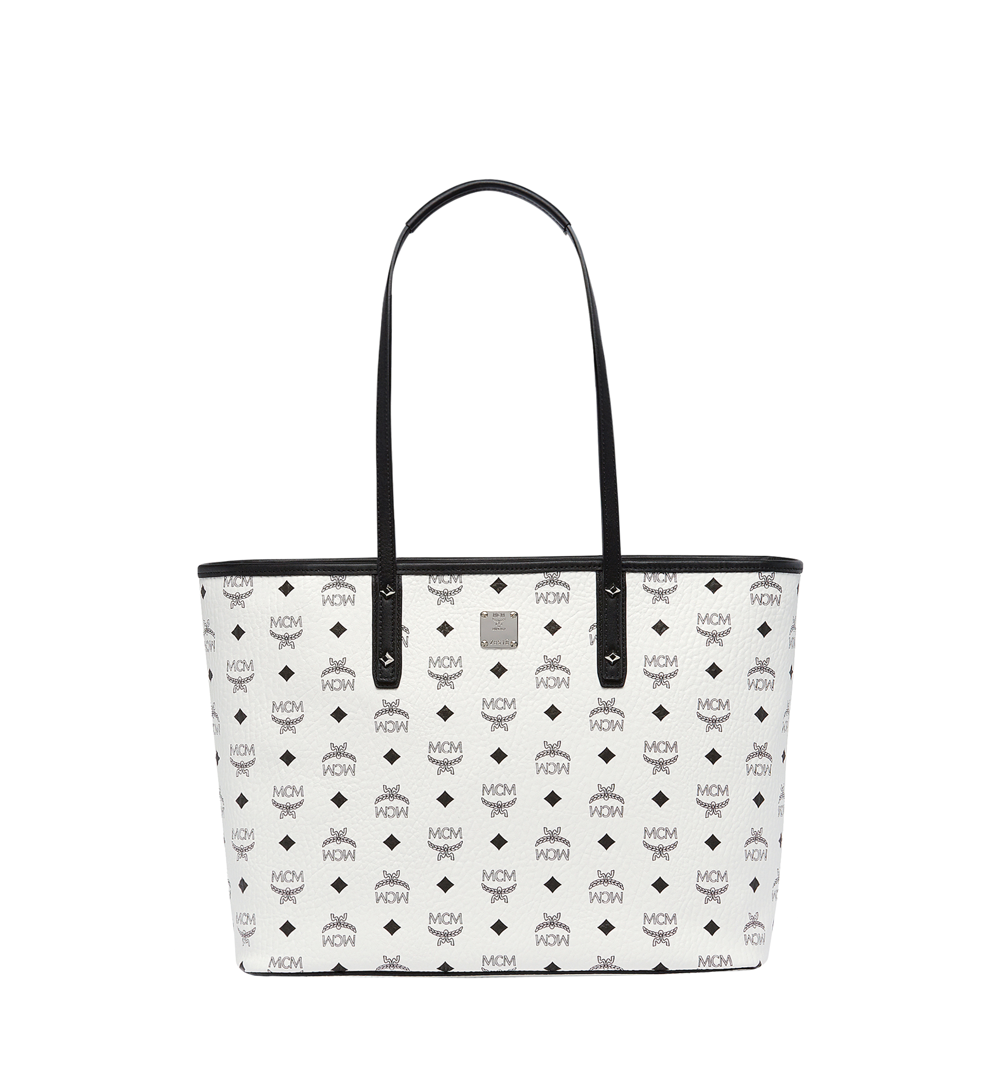 MCM Anya Shopper mit Reissverschluss in Visetos White MWP7SVI33WT001 Noch mehr sehen 1