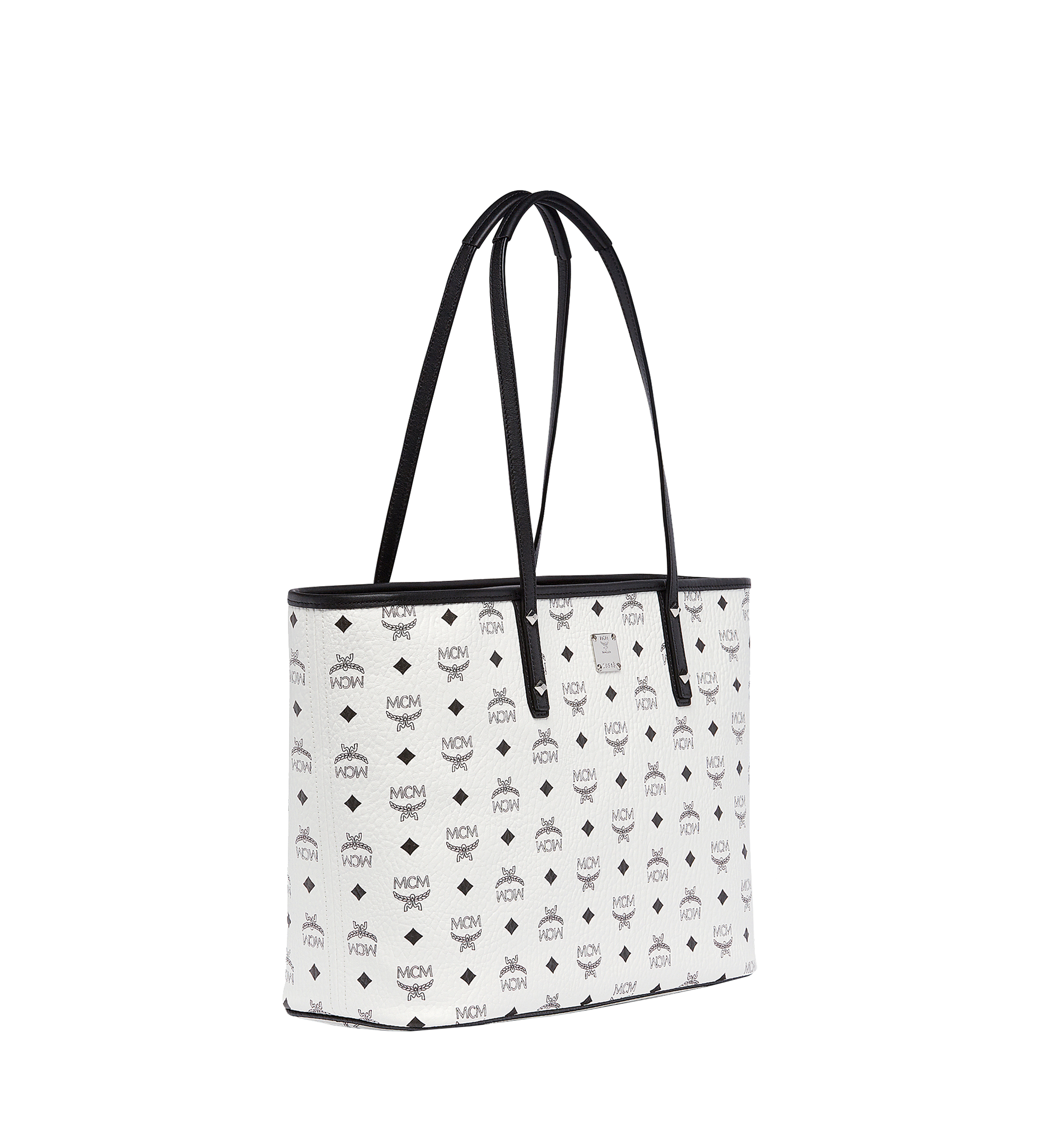 MCM Anya Shopper mit Reissverschluss in Visetos White MWP7SVI33WT001 Noch mehr sehen 1