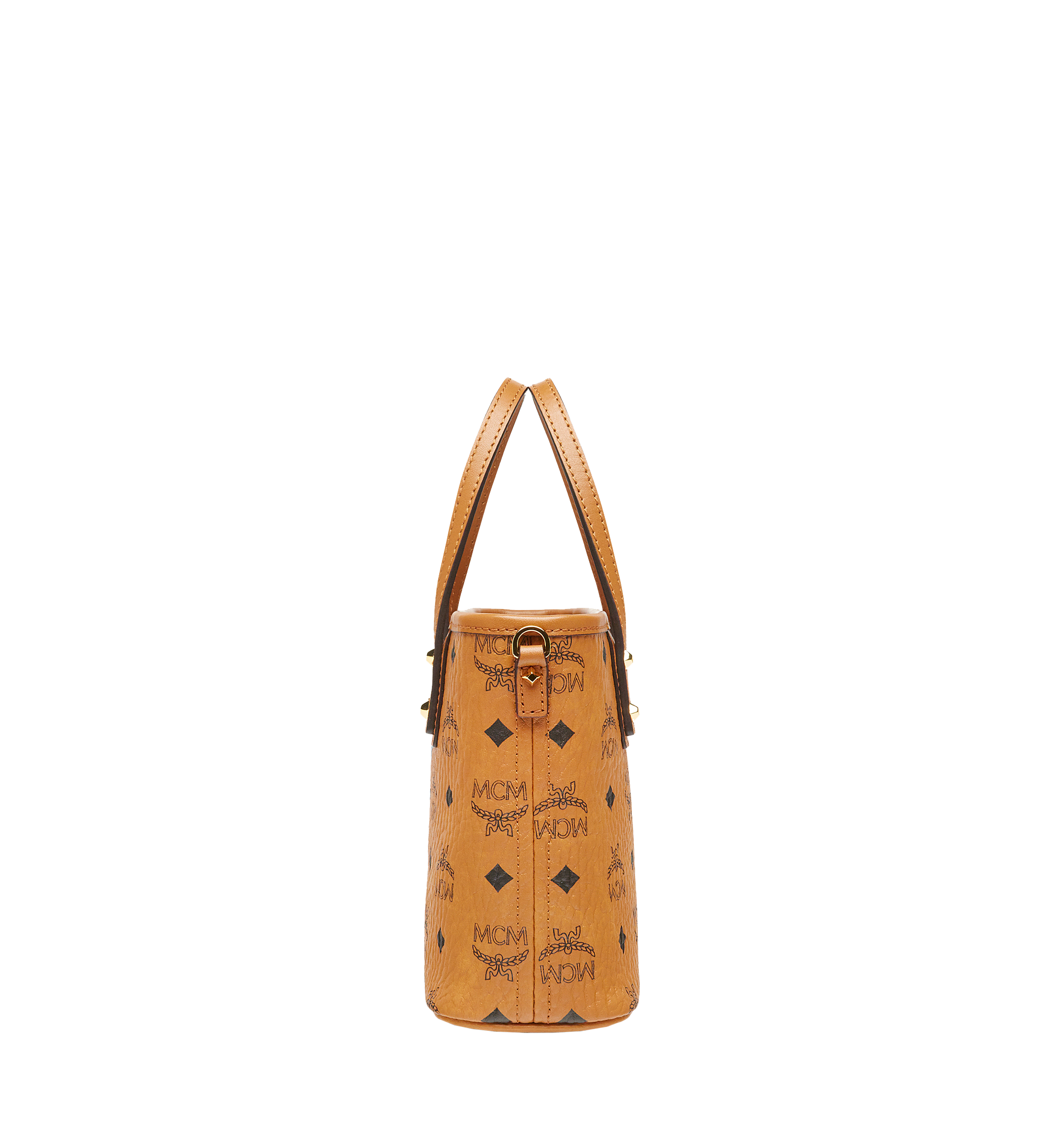 MCM Rabbit Top Zip Shopper in Visetos Cognac MWP7SXL45CO001 Alternate View 2