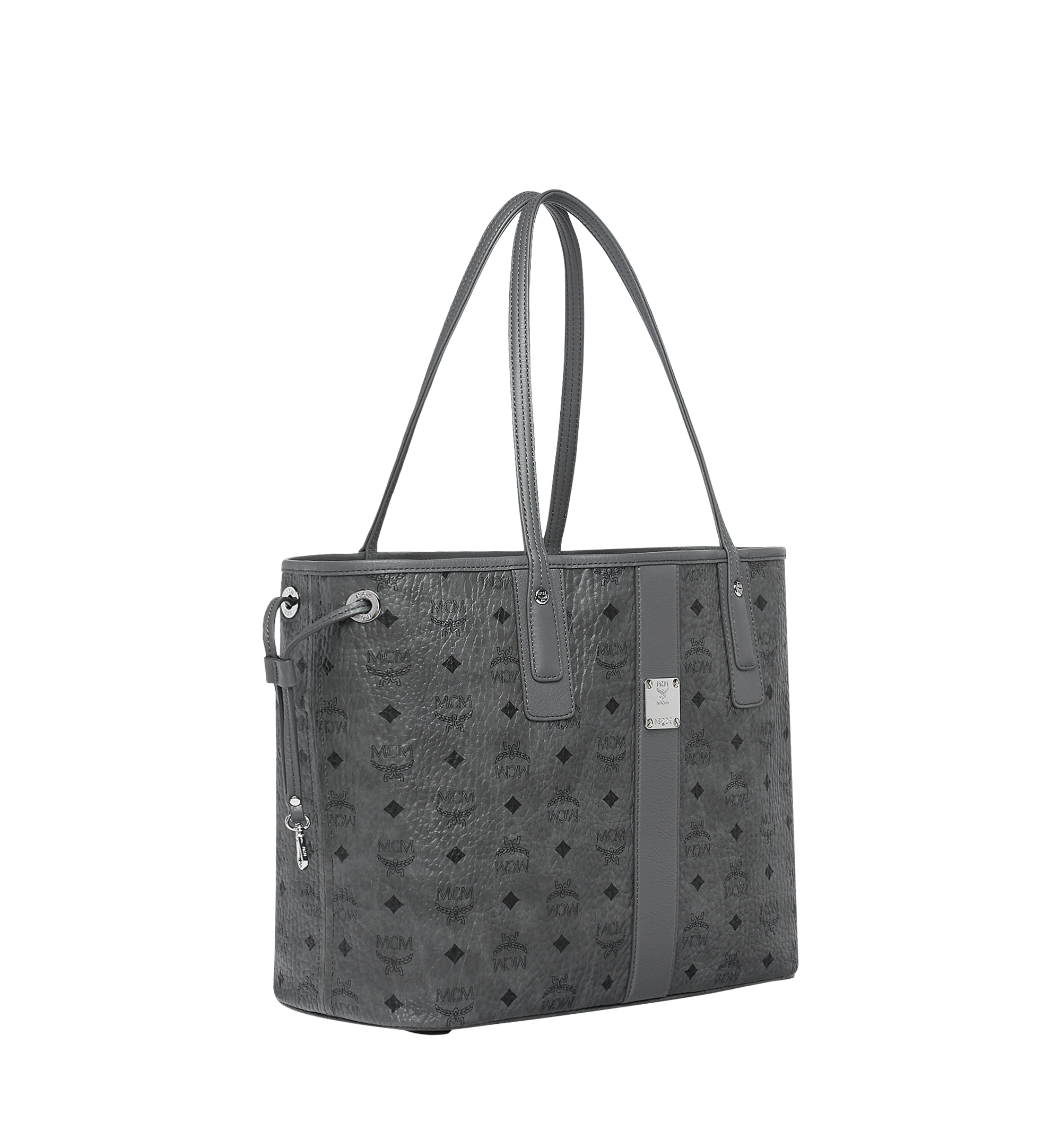 gray mcm bag