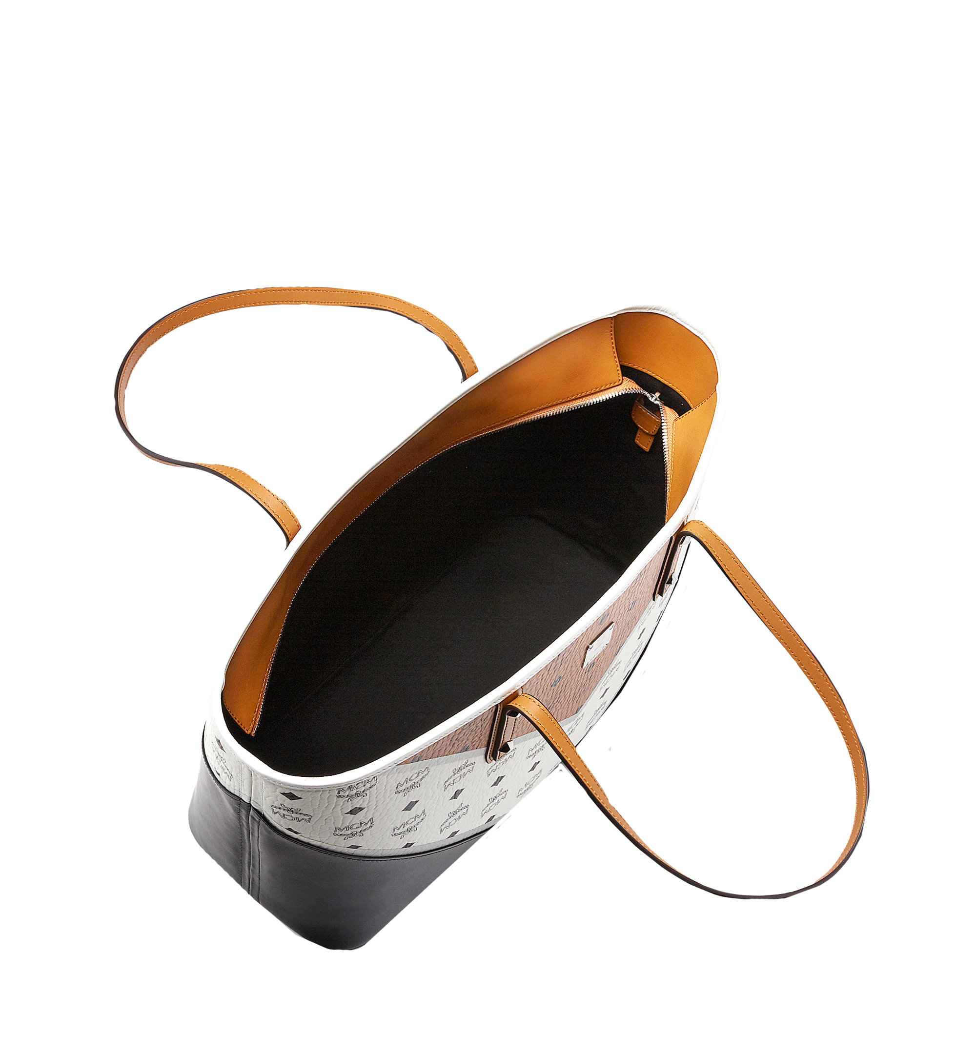 MCM Stark Shopper in Chevron Visetos Cognac MWP8SVE94CO001 Alternate View 4