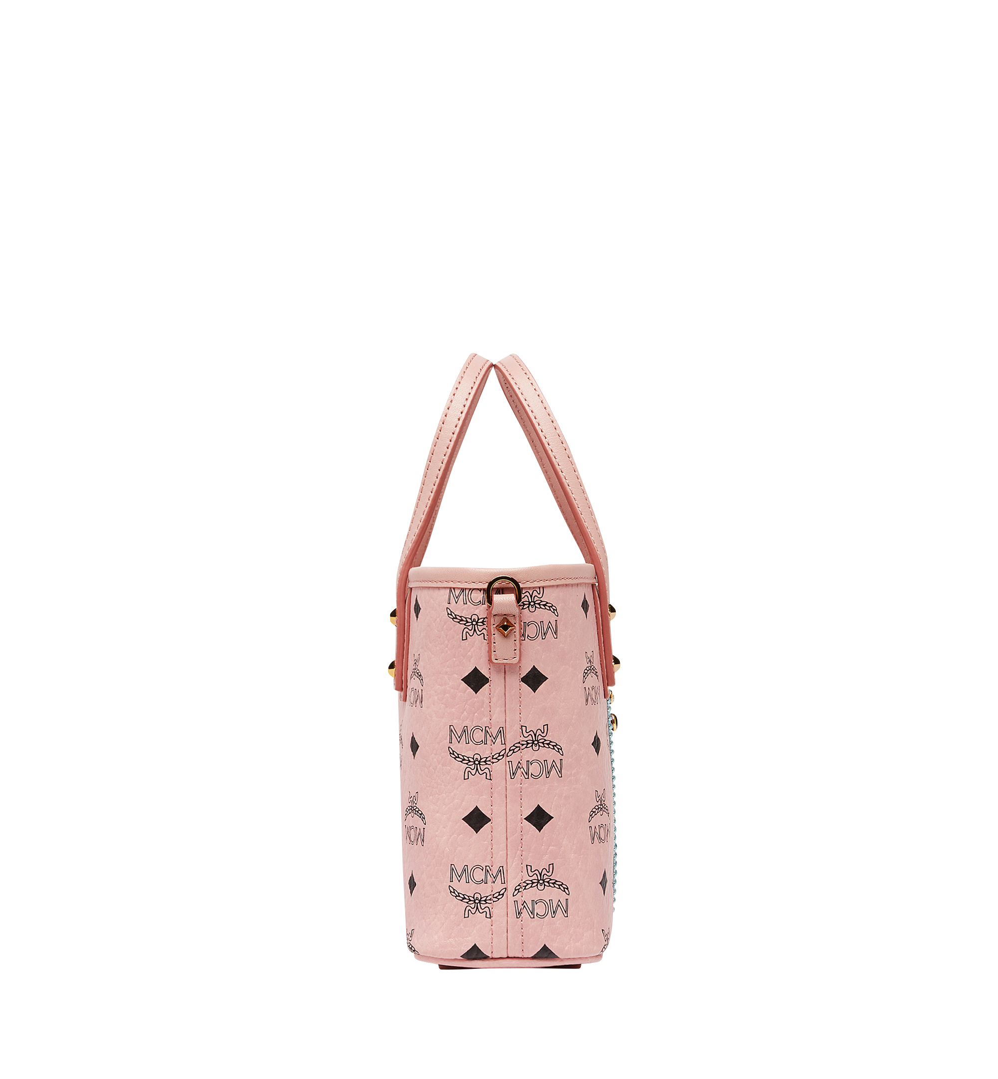 MCM Rabbit Top Zip Shopper in Visetos Pink MWP8SXL48PZ001 Alternate View 2