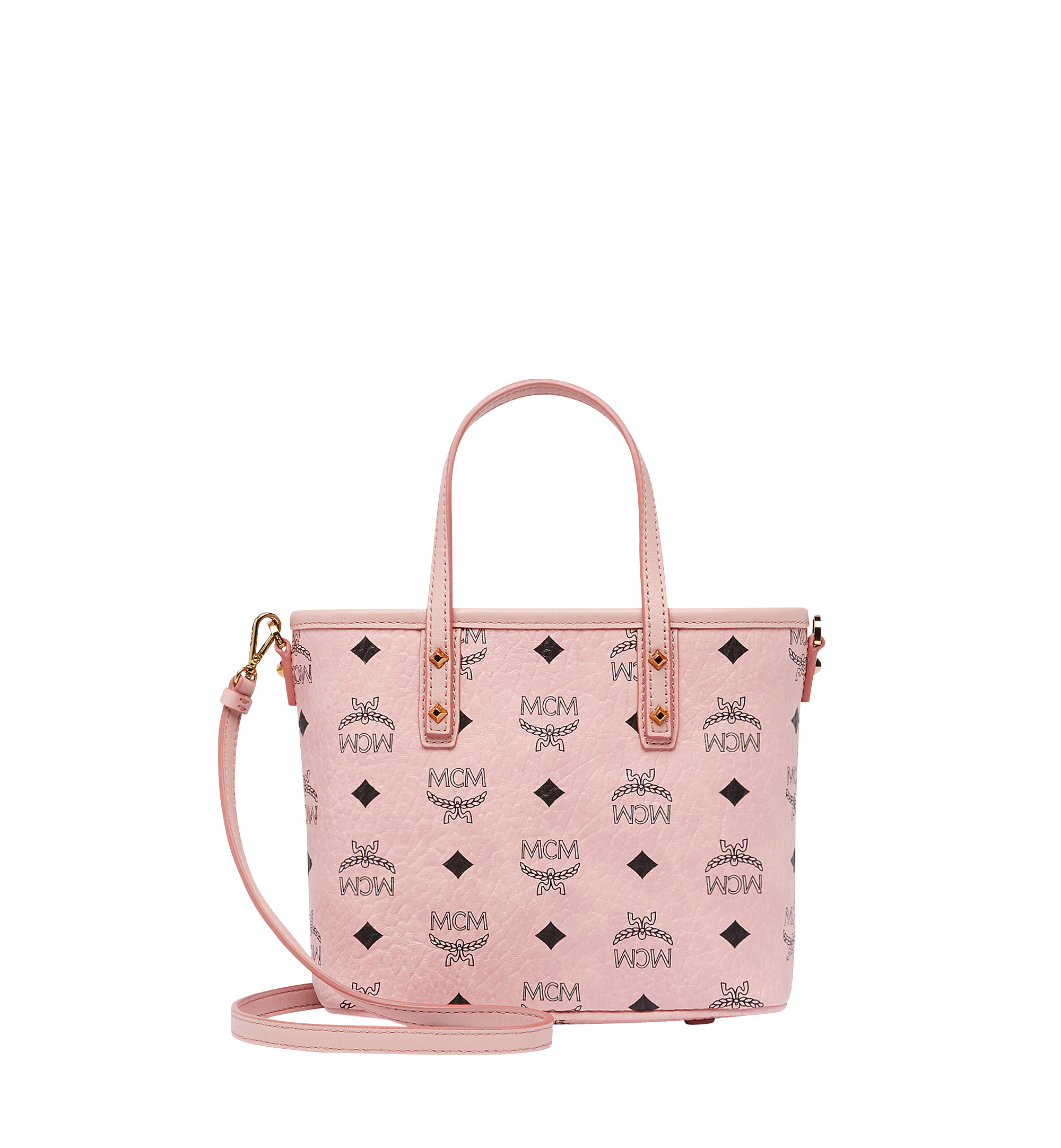 MCM Rabbit Top Zip Shopper in Visetos Pink MWP8SXL48PZ001 Alternate View 3