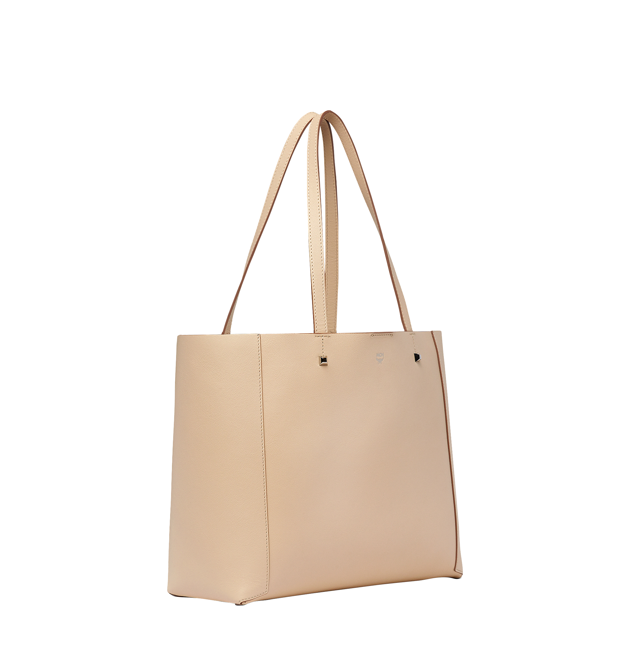 MCM Ilse Shopper in Pebble Grained Leather Beige MWP8SXS30IA001 Alternate View 1