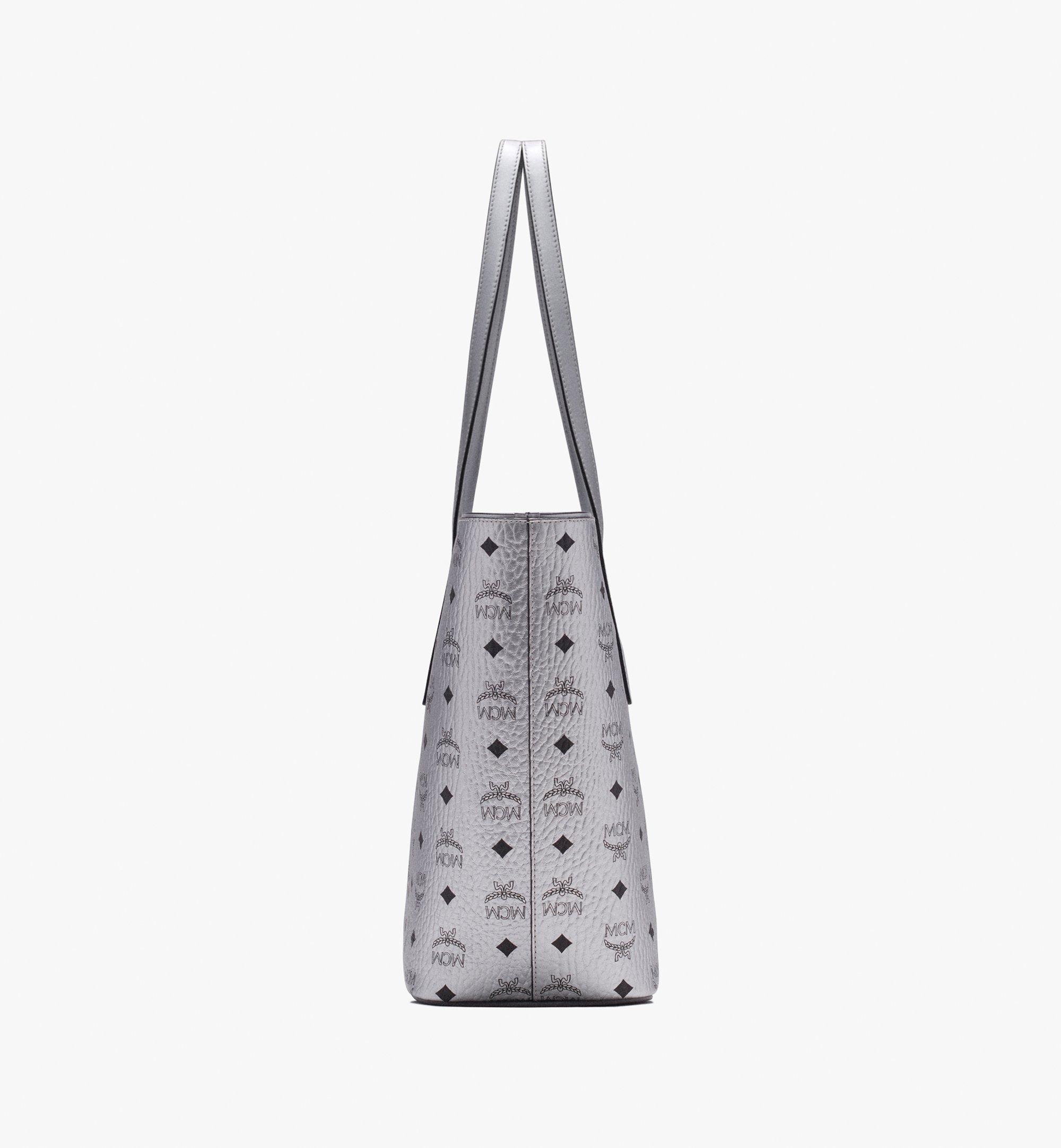 MCM Anya Shopper in Visetos Silver MWP9AVI41SB001 Alternate View 2