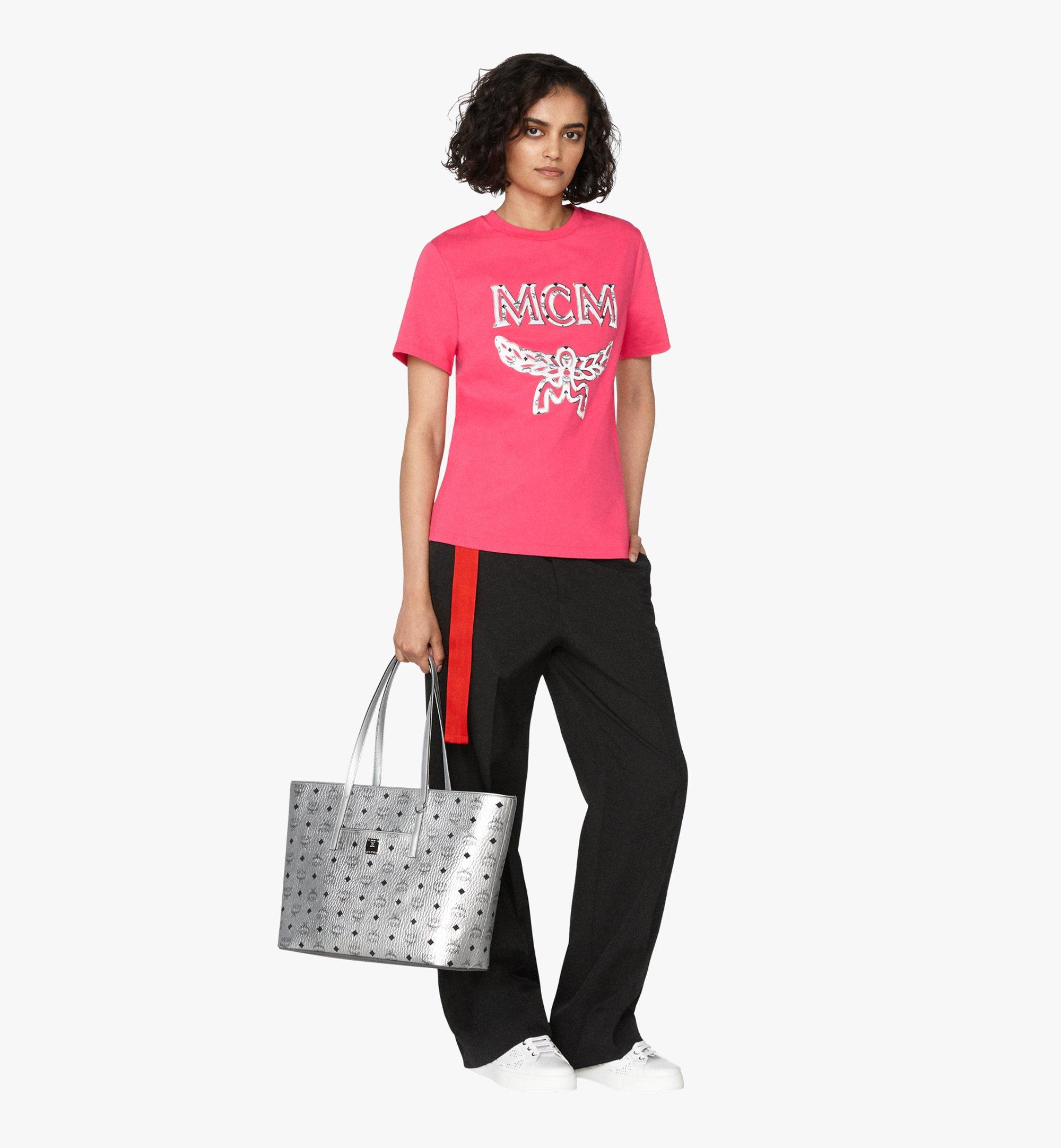 MCM Anya Shopper in Visetos Silver MWP9AVI41SB001 Alternate View 5