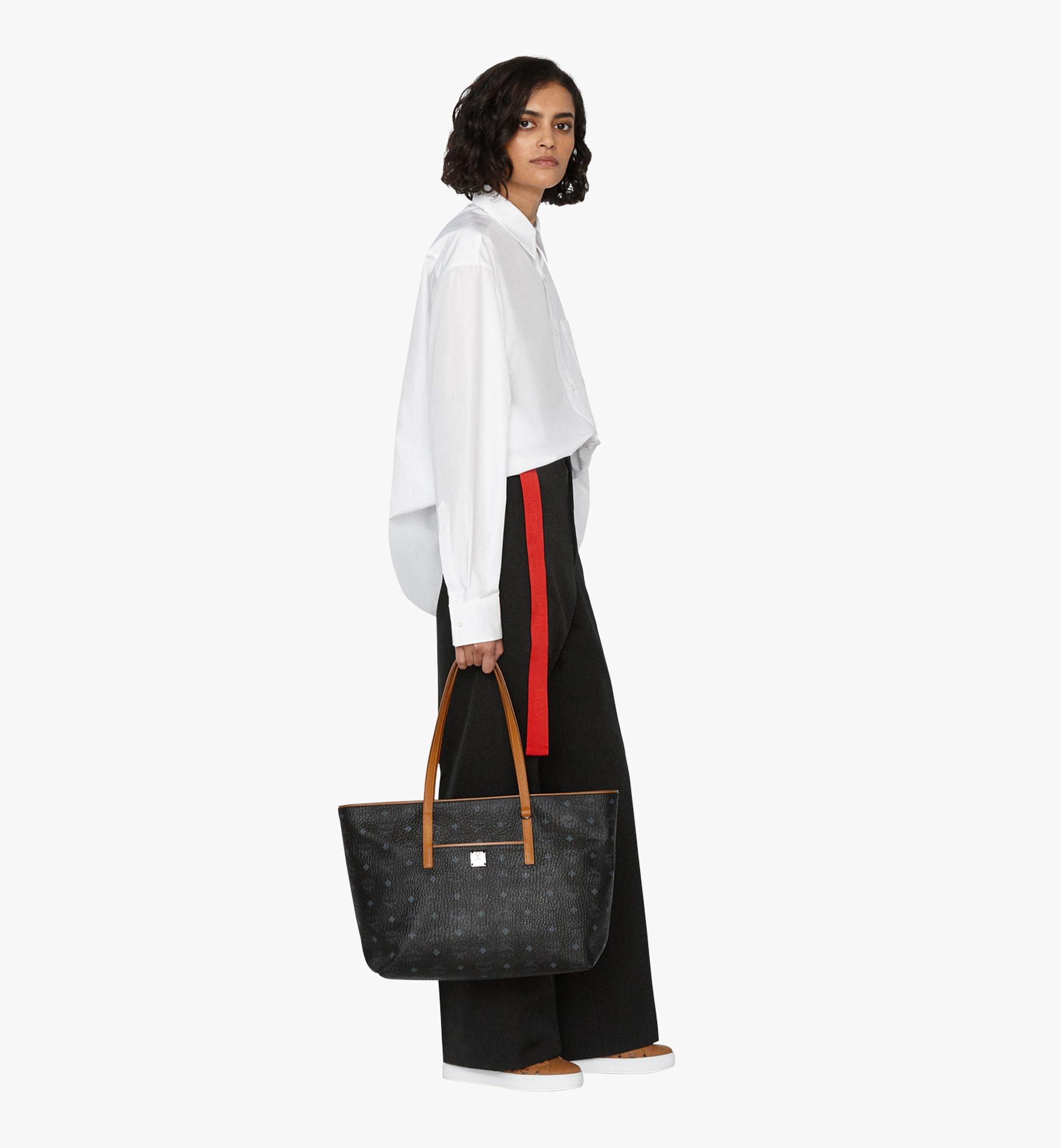 MCM Anya Shopper in Visetos Black MWP9AVI61BK001 Alternate View 5