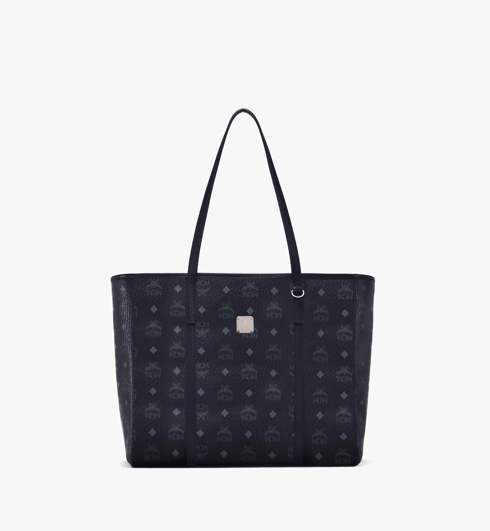 MCM Toni E/W Shopper in Visetos Black MWPAATN01BK001 Alternate View 1