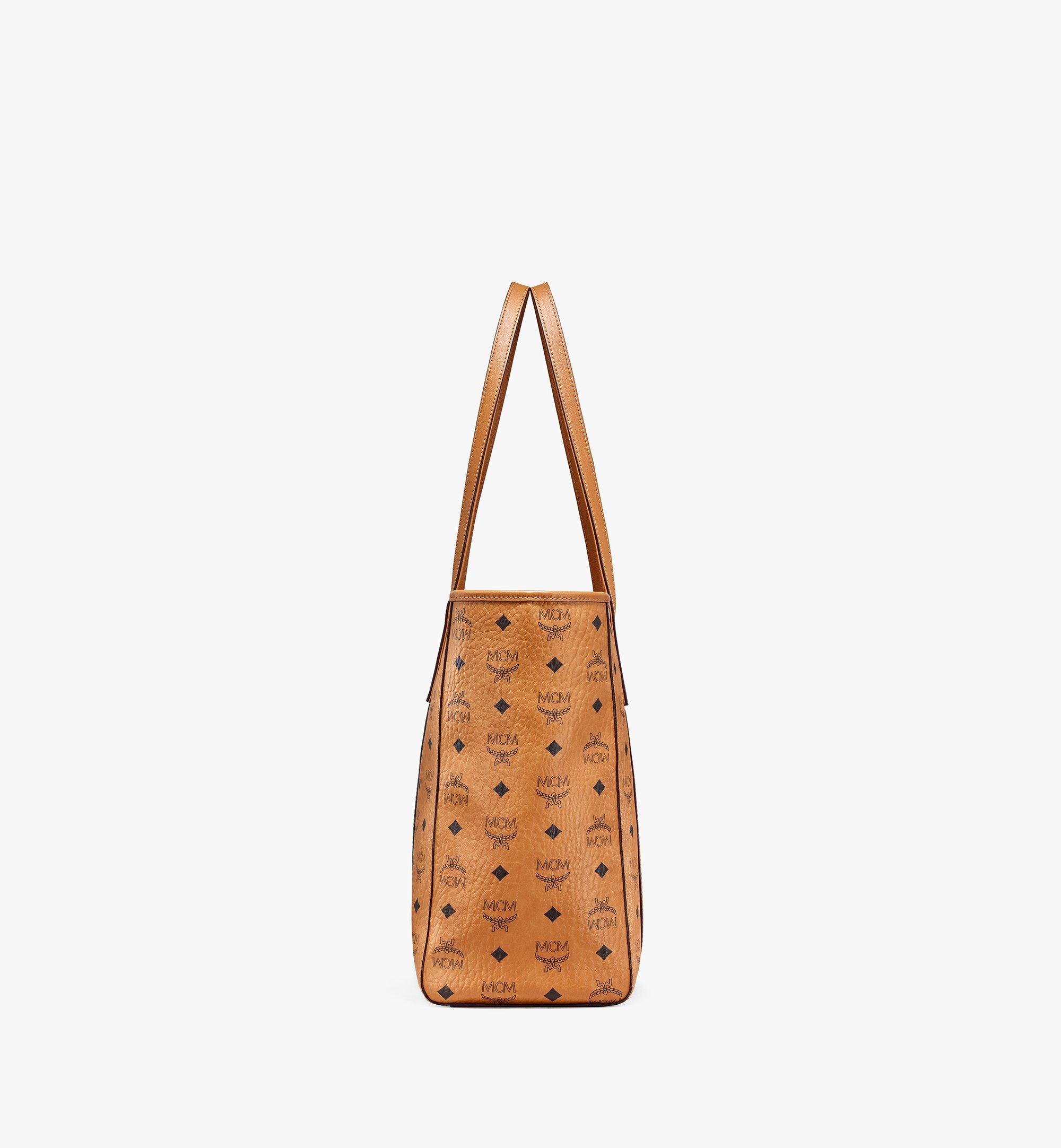 MCM Mini Toni Visetos Tote Bag in Brown