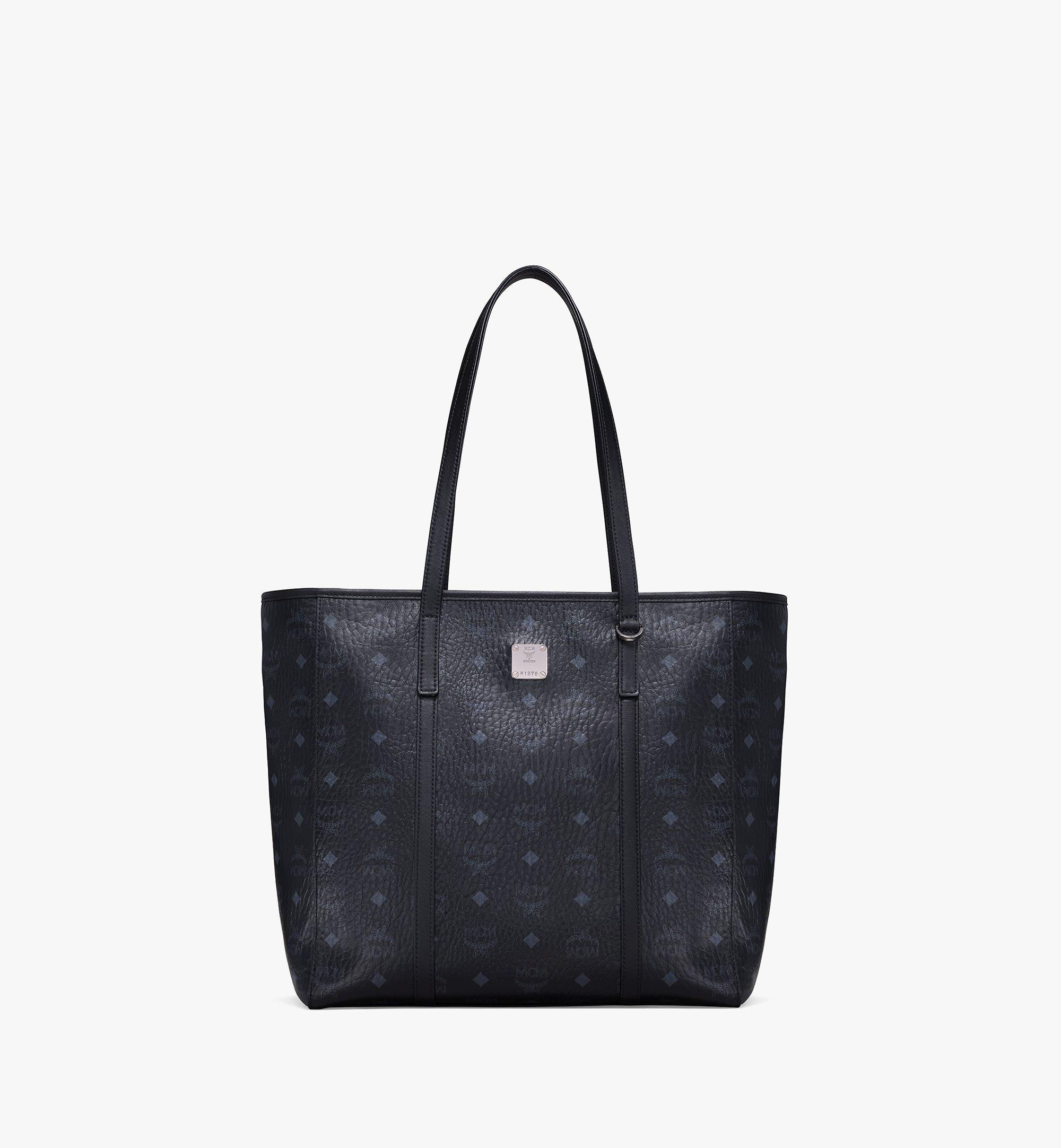 Mcm Aren Top-zip Shopper In Visetos In Black | ModeSens