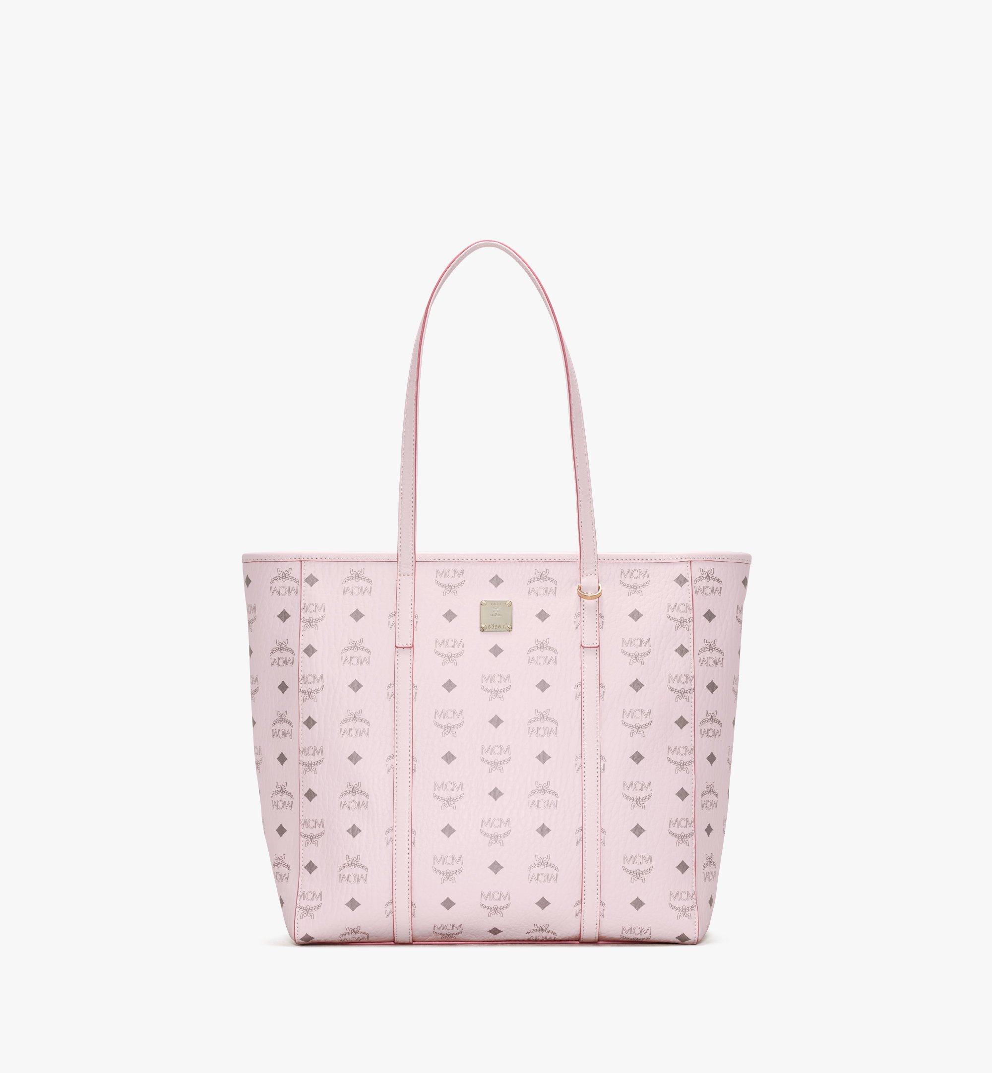 mcm pink shopper tote