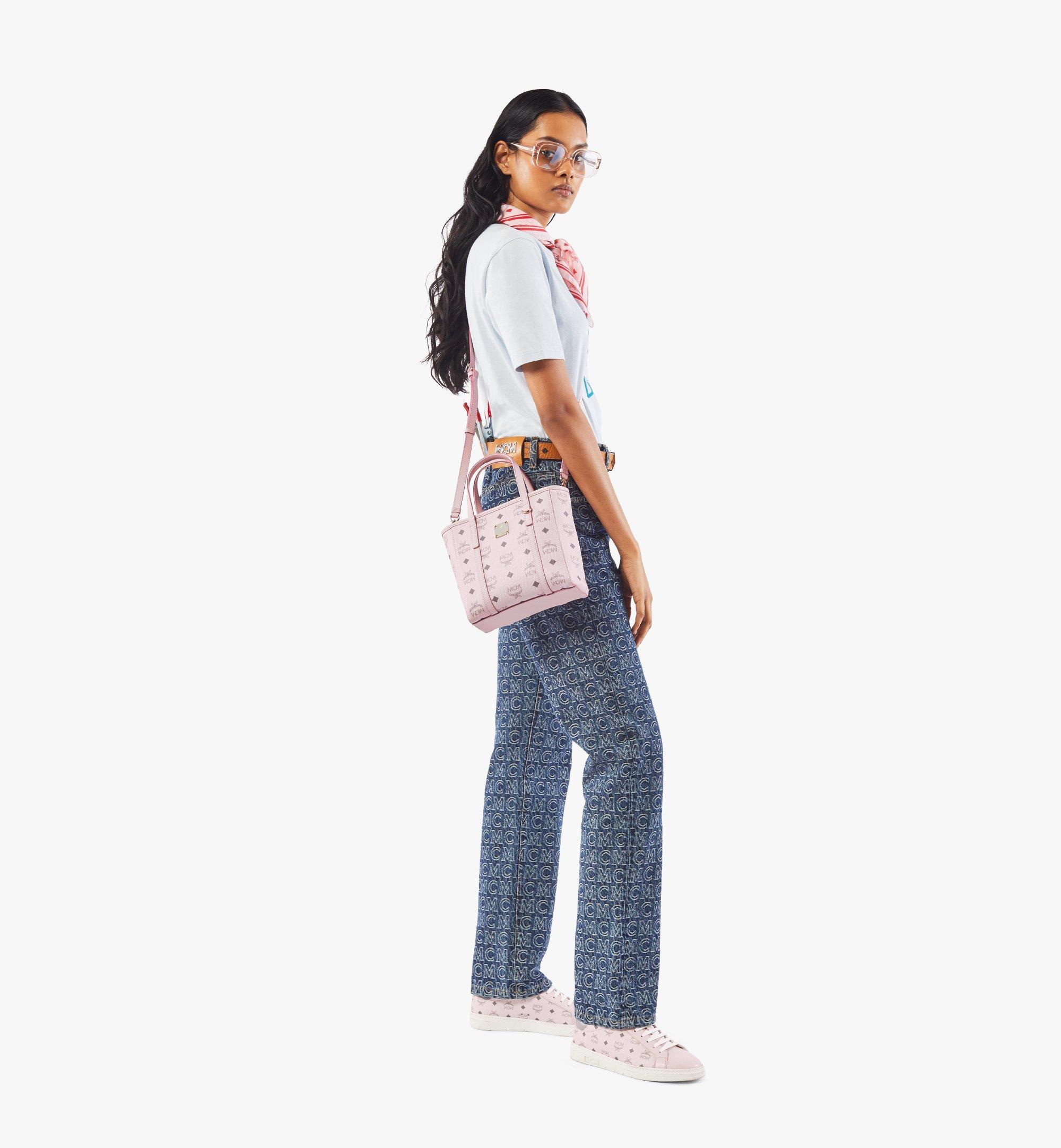 MCM Toni Top-Zip Shopper in Visetos Pink MWPAATN04QH001 Alternate View 3
