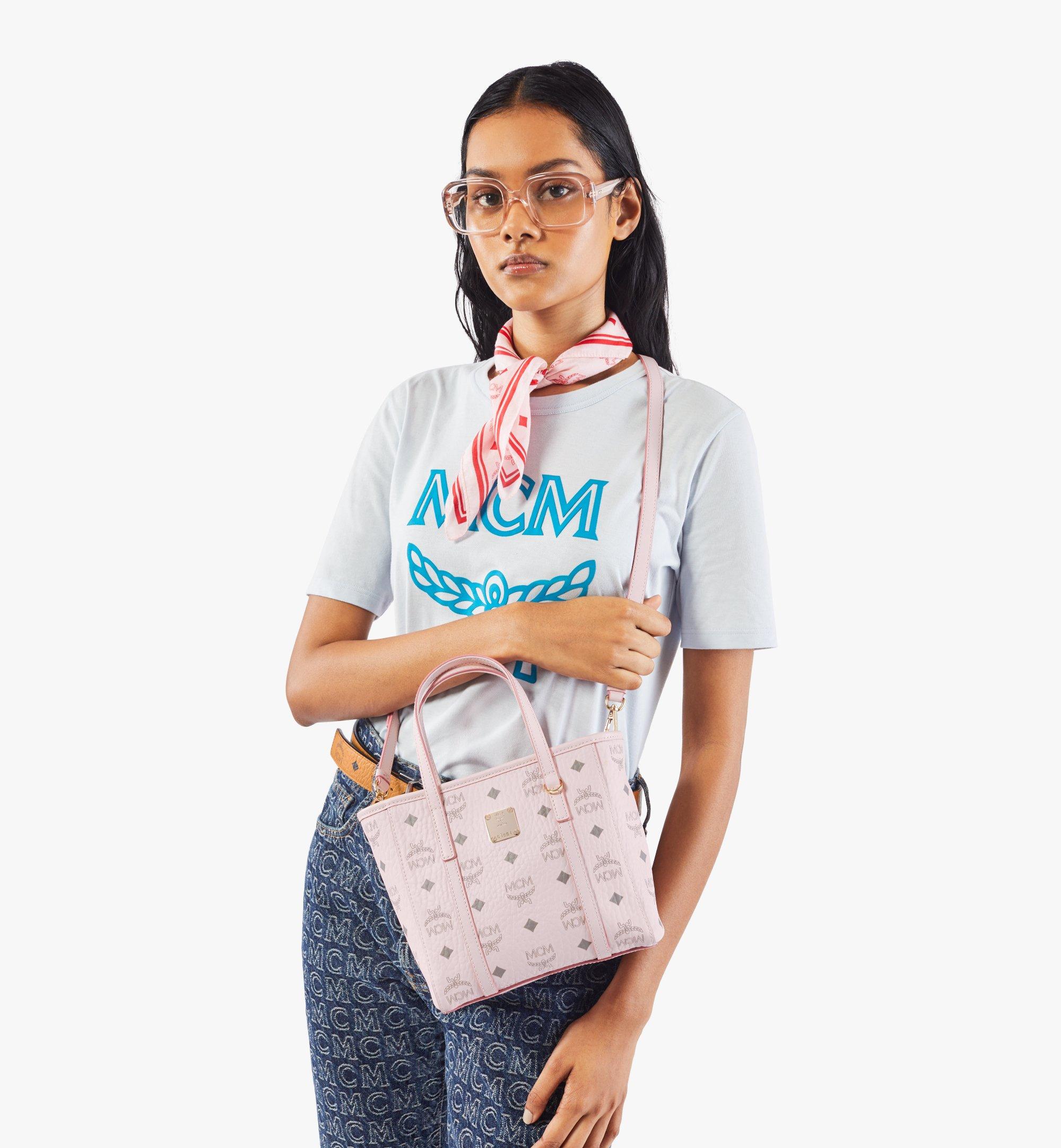 MCM Toni Top-Zip Shopper in Visetos Pink MWPAATN04QH001 Alternate View 2