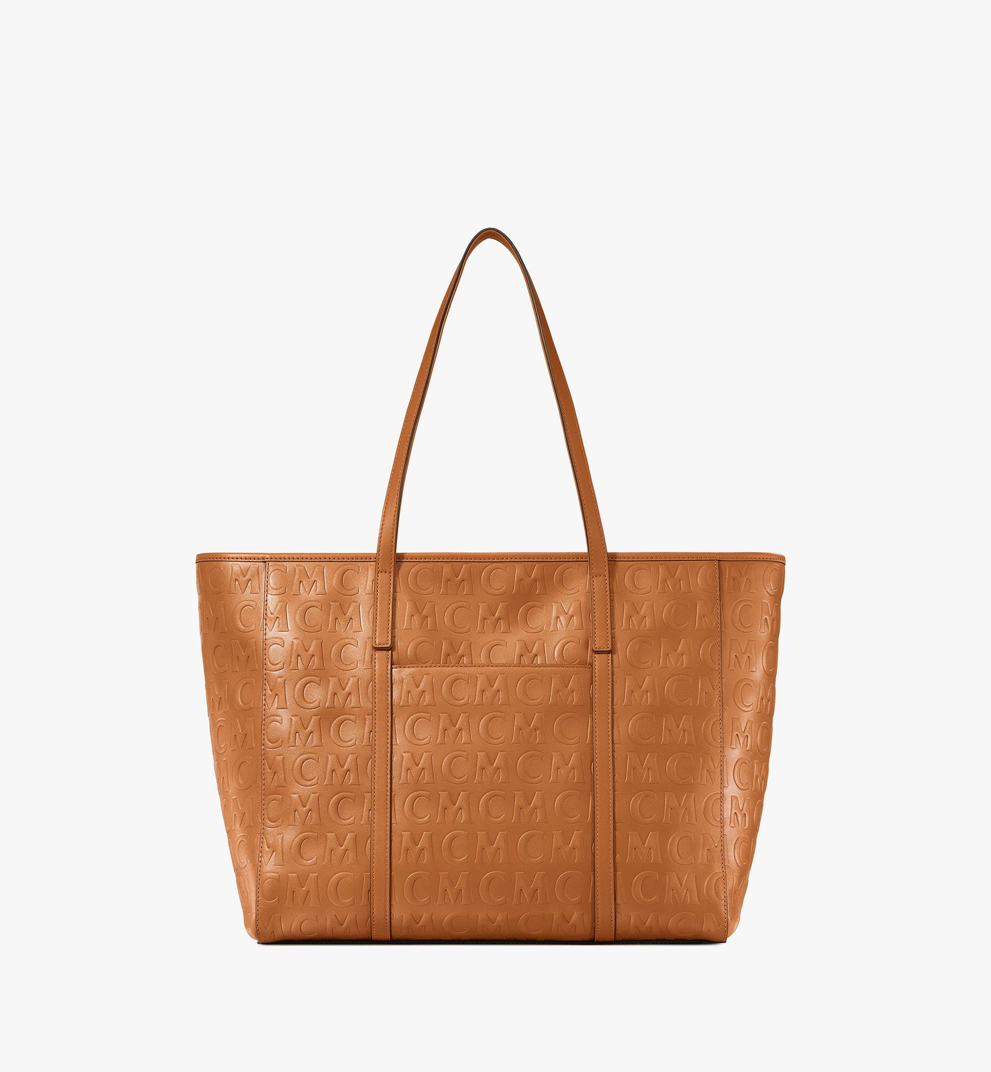 MCM Toni Shopper in MCM Monogram Leather Cognac MWPAATN06CO001 Alternate View 3