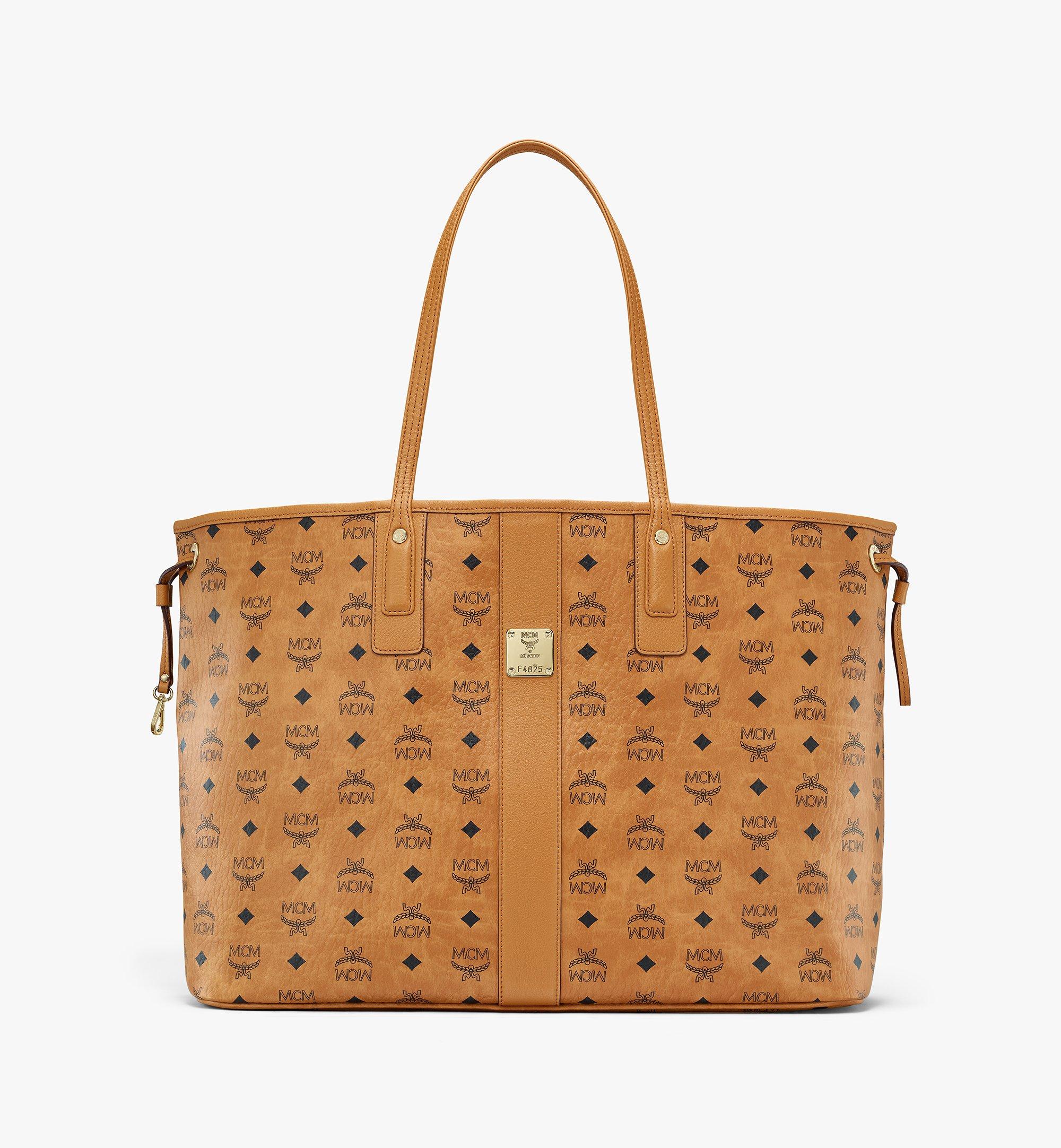 Large Reversible Liz Shopper in Visetos Cognac | MCM ®CA