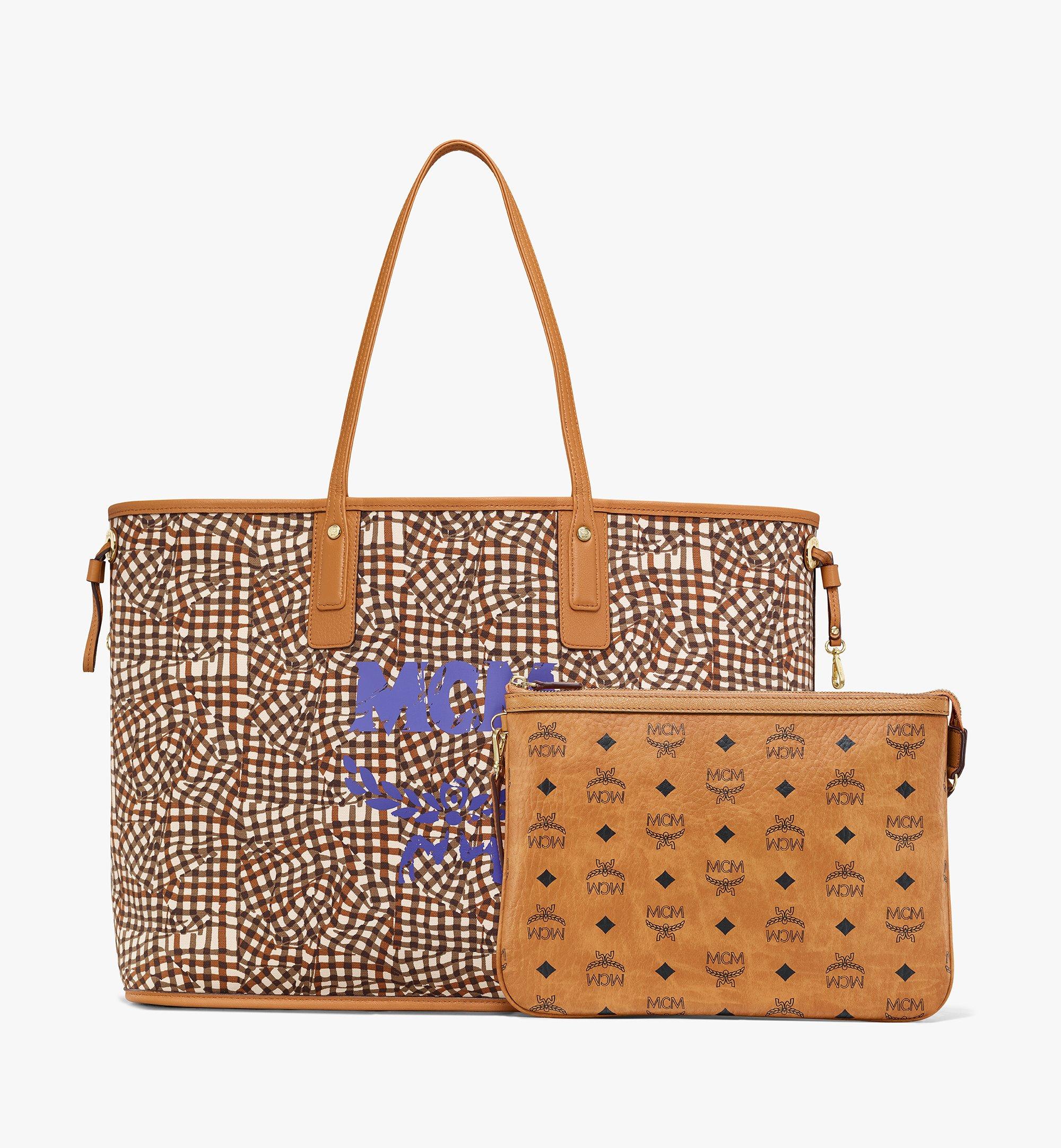 Mini Reversible Liz Shopper in Visetos Cognac