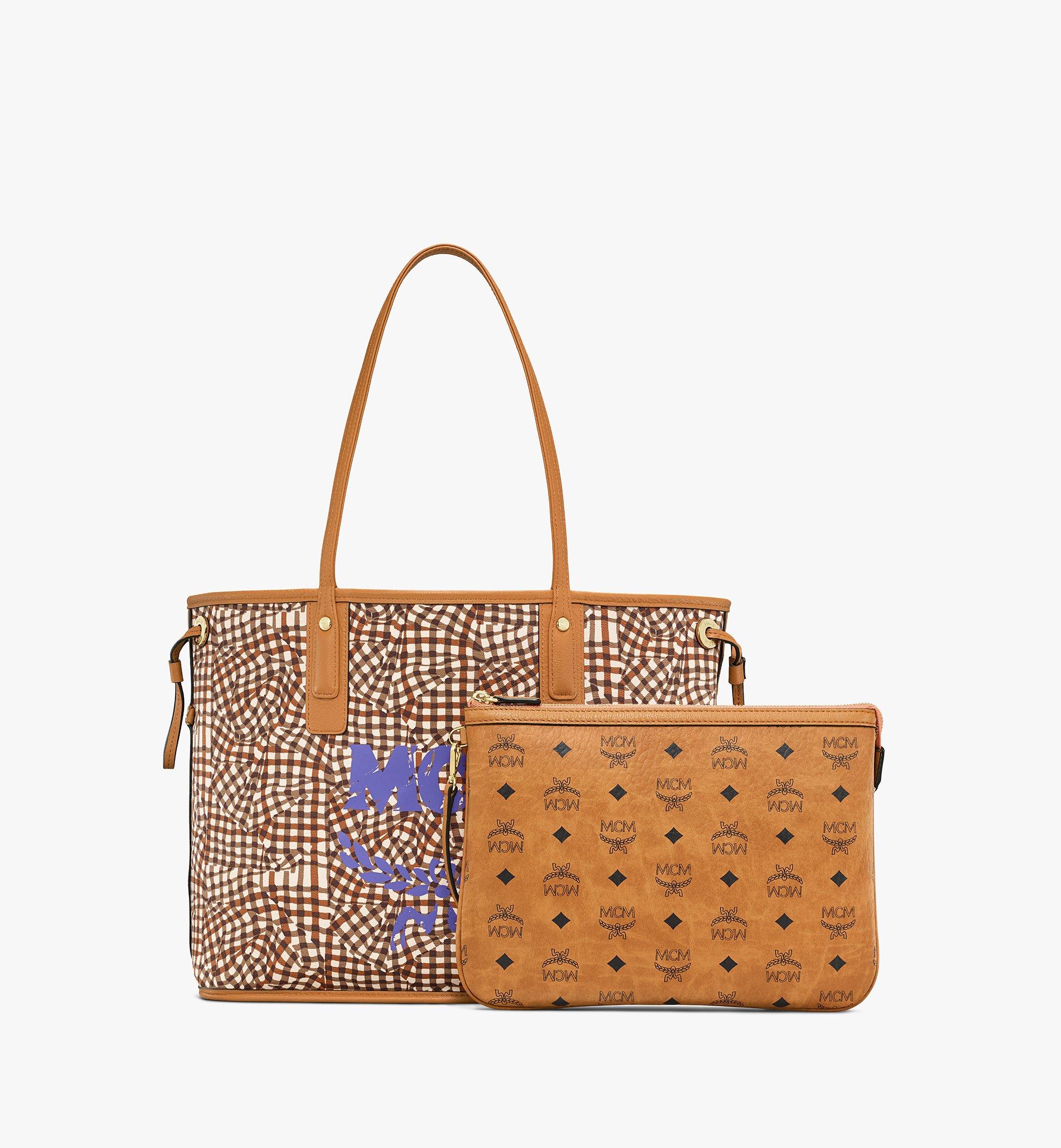 Mini Reversible Liz Shopper in Visetos Cognac