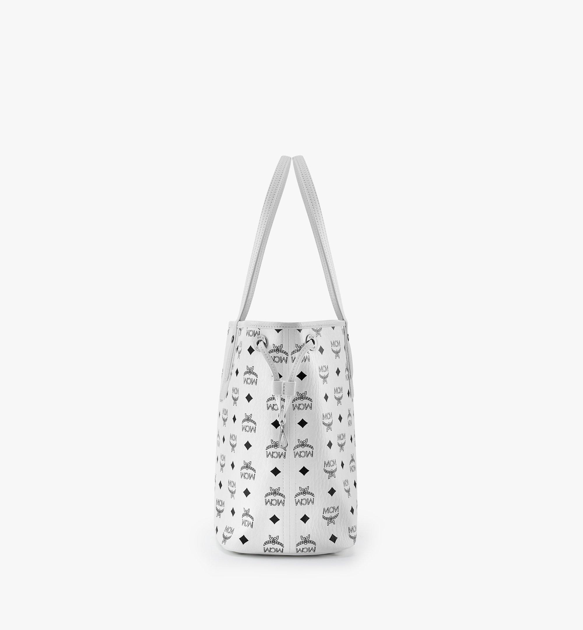MCM Reversible Liz Shopper in Visetos White MWPAAVI02WT001 Alternate View 1