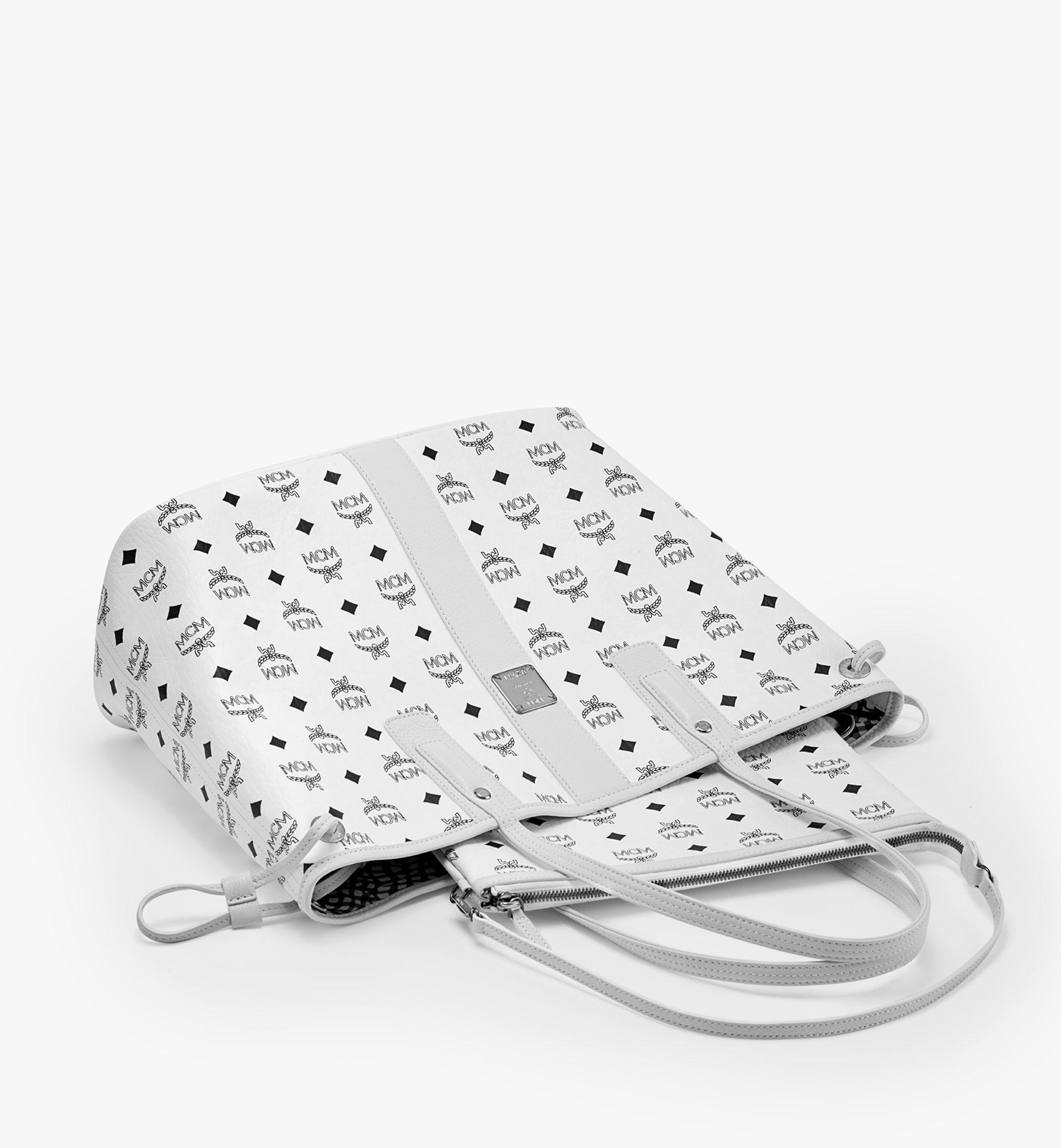 MCM Reversible Liz Shopper in Visetos White MWPAAVI02WT001 Alternate View 2