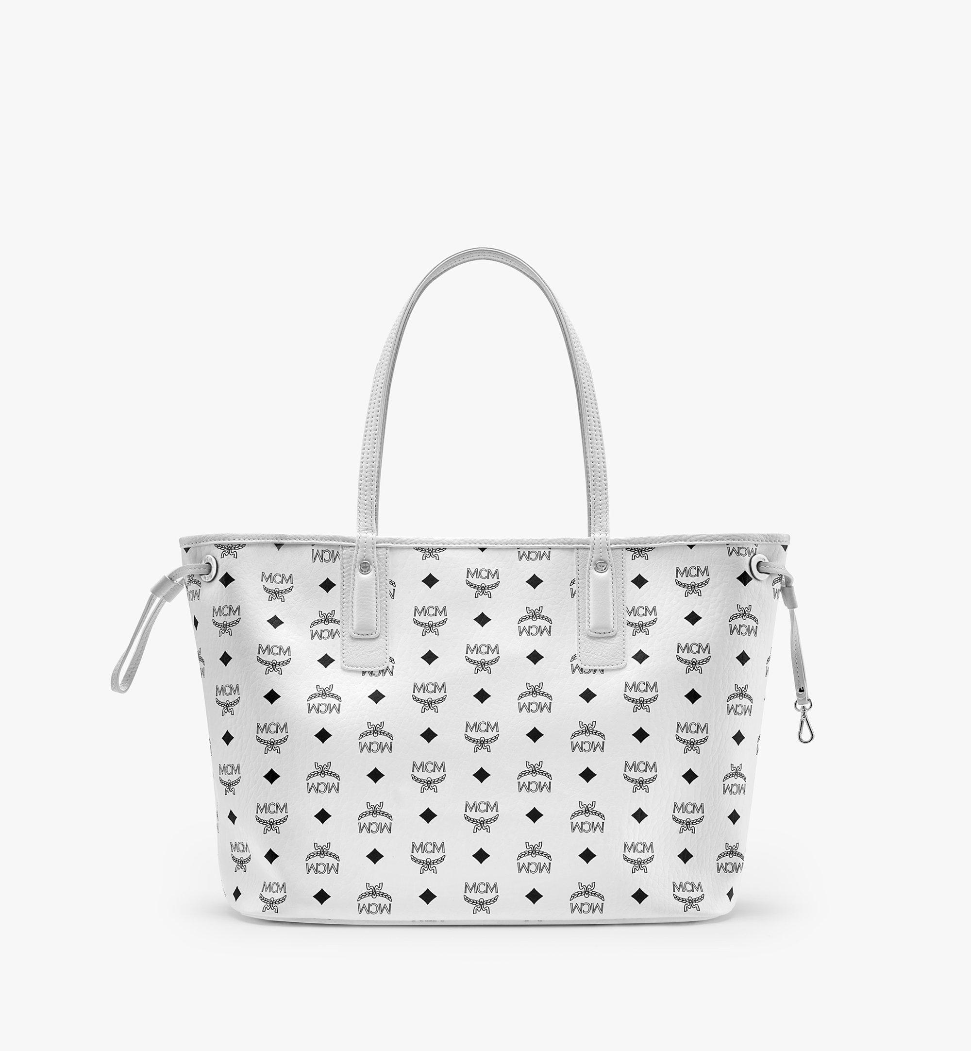 MCM Reversible Liz Shopper in Visetos White MWPAAVI02WT001 Alternate View 3