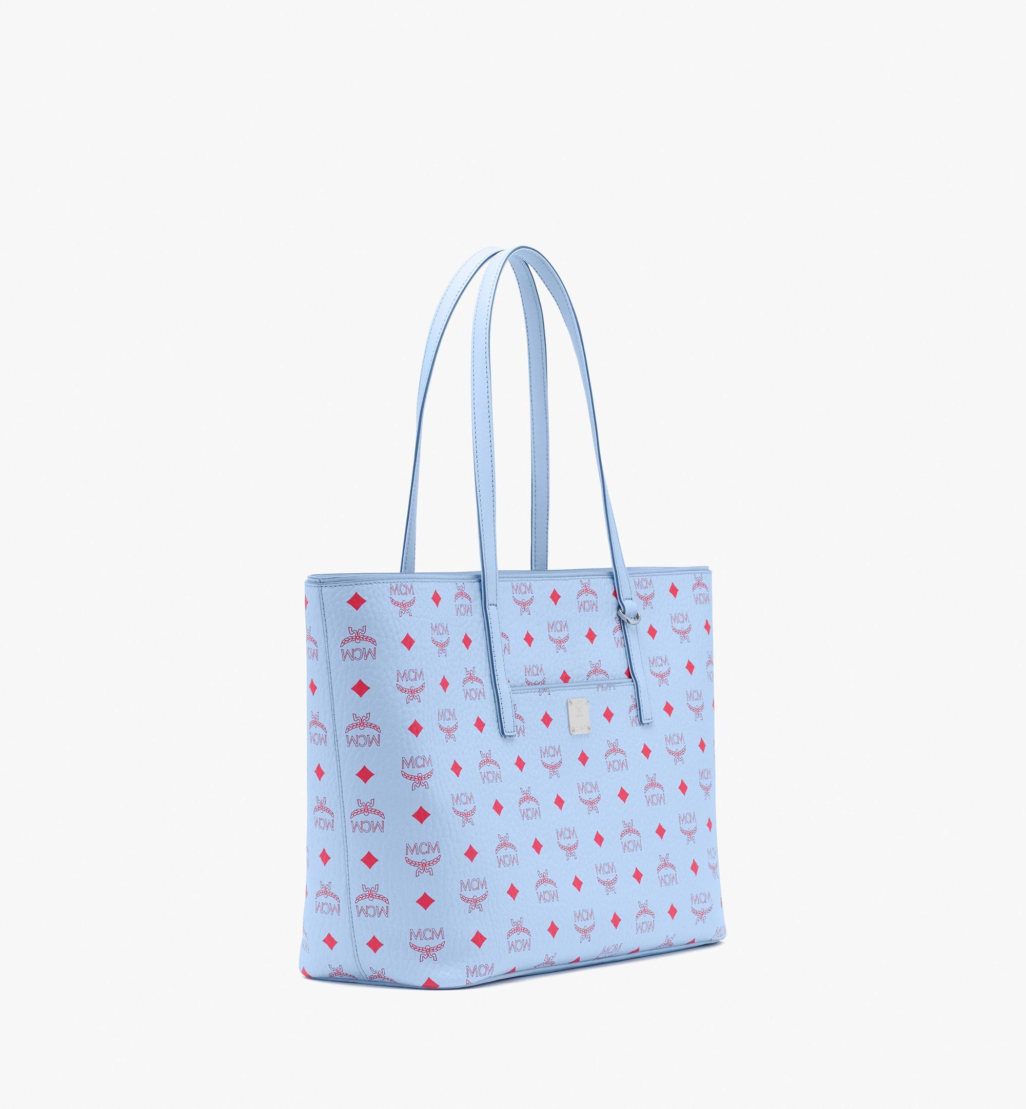 Medium Anya Shopper in Visetos Blue Bell | MCM® US