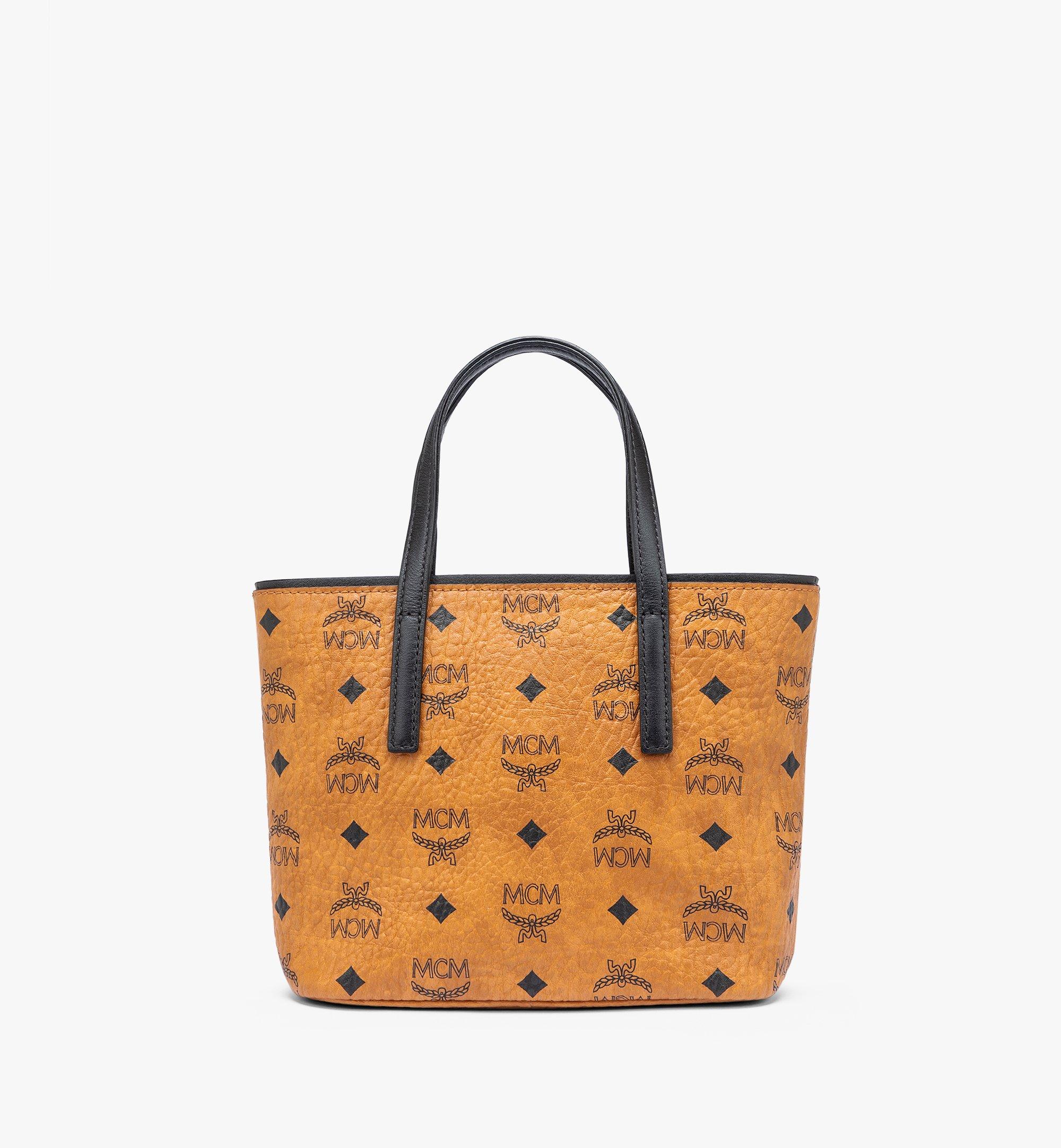 Mcm anya mini logo shopper bag best sale