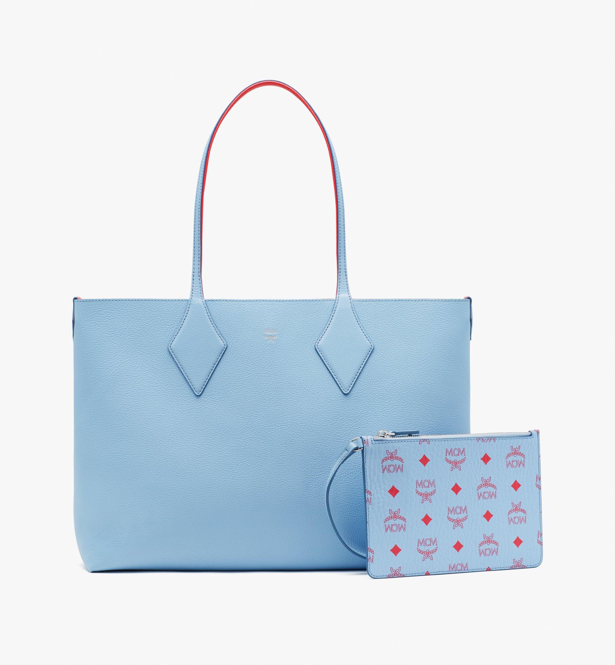 MCM Reversible Shopper in Tani Leather Blue MWPASXS01H2001 Alternate View 2