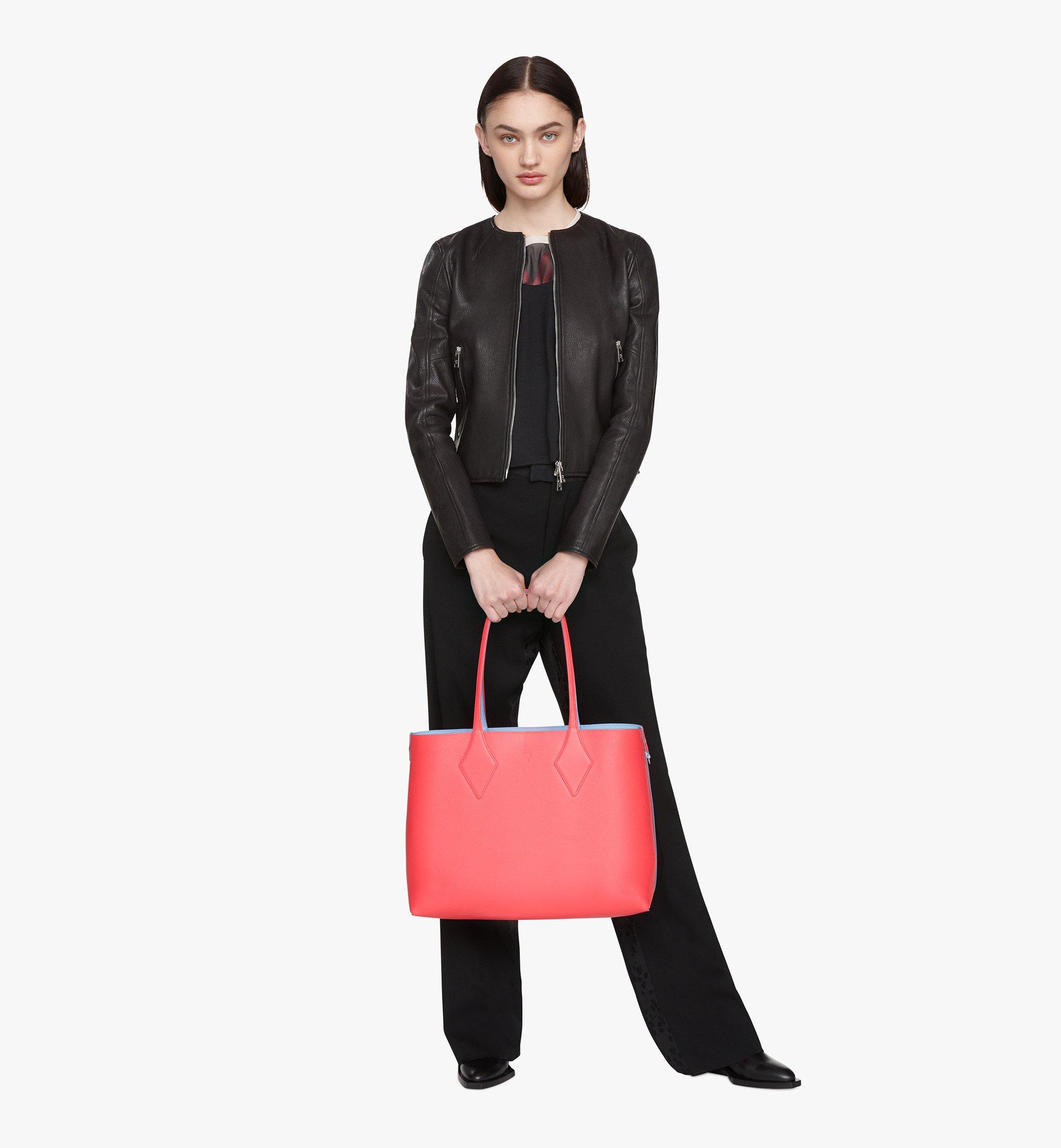 MCM Reversible Shopper in Tani Leather Blue MWPASXS01H2001 Alternate View 8