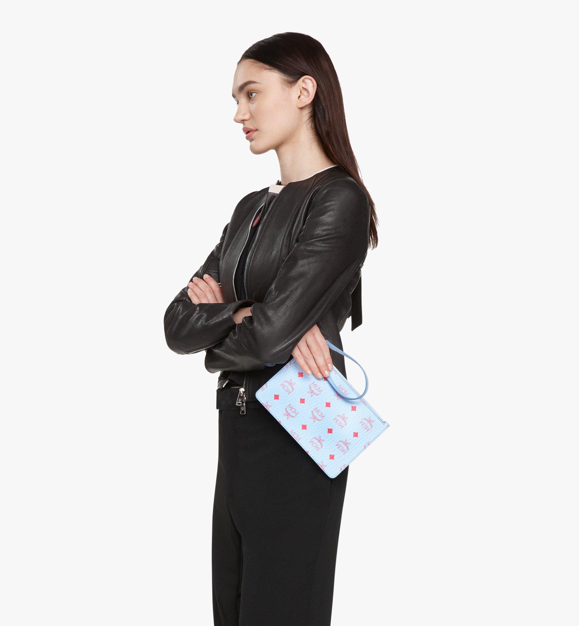 MCM Reversible Shopper in Tani Leather Blue MWPASXS01H2001 Alternate View 9