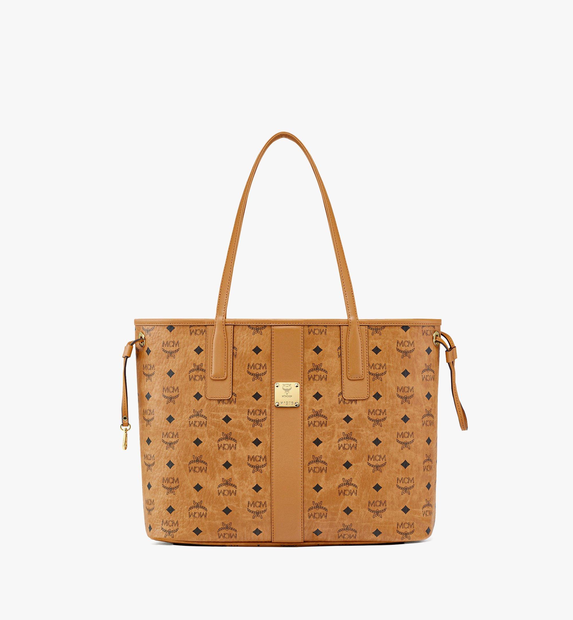 Mcm Medium Liz Reversible Shopper Cognac Brown