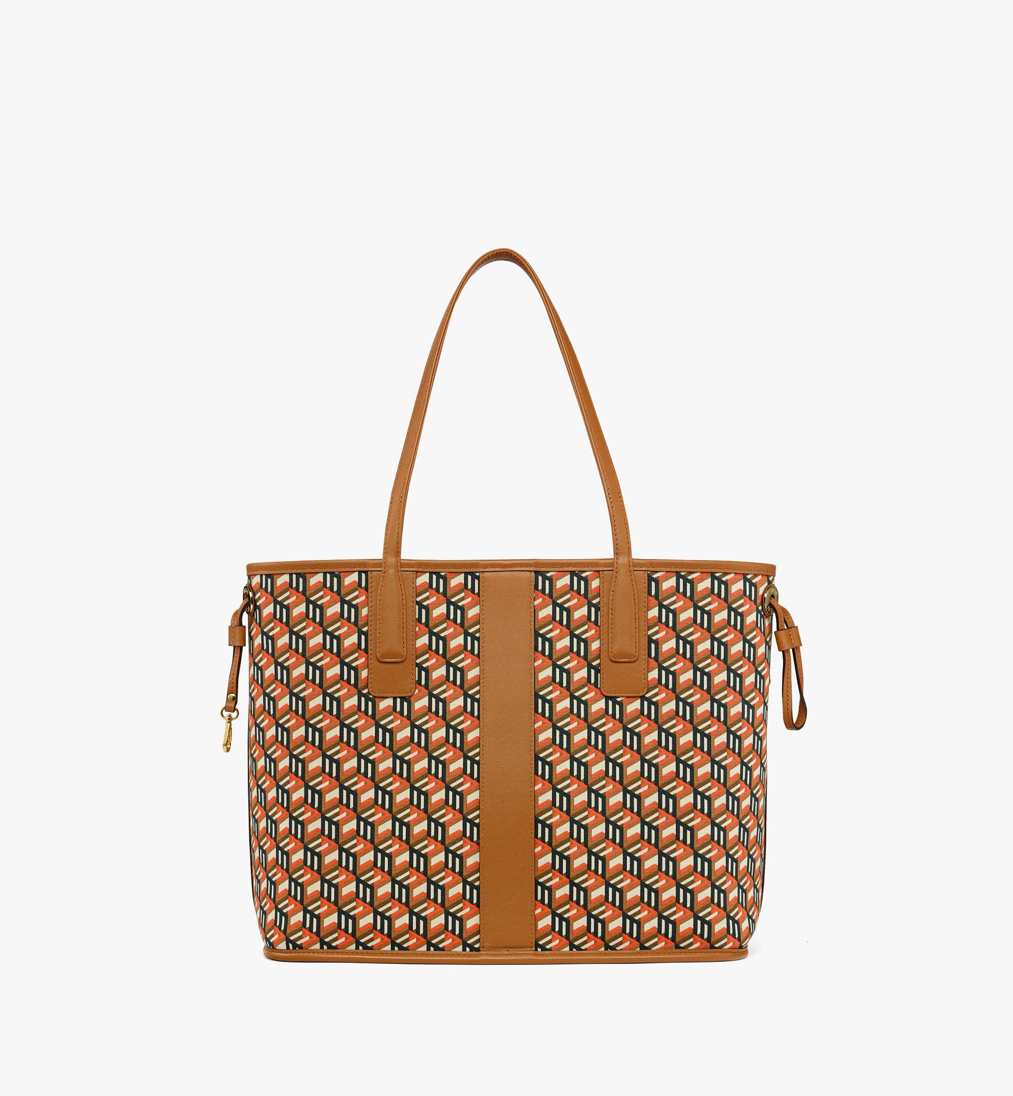 バッグ MCM Liz Reversible Shopper Tote w/ Pouch MCM // Red Monogram Liz Reversible Tote Bag – VSP Consignment