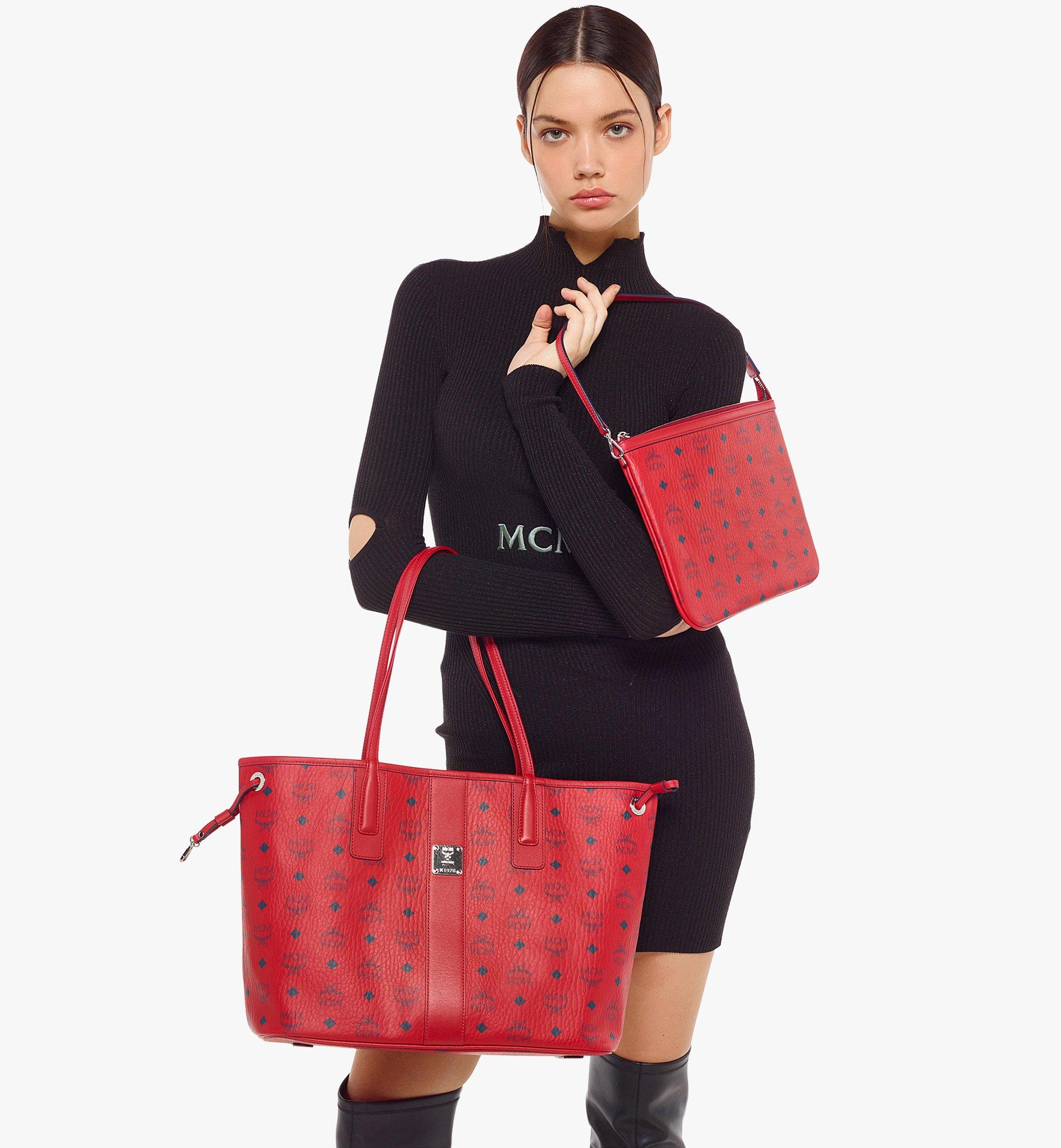 Mcm red reversible bag sale