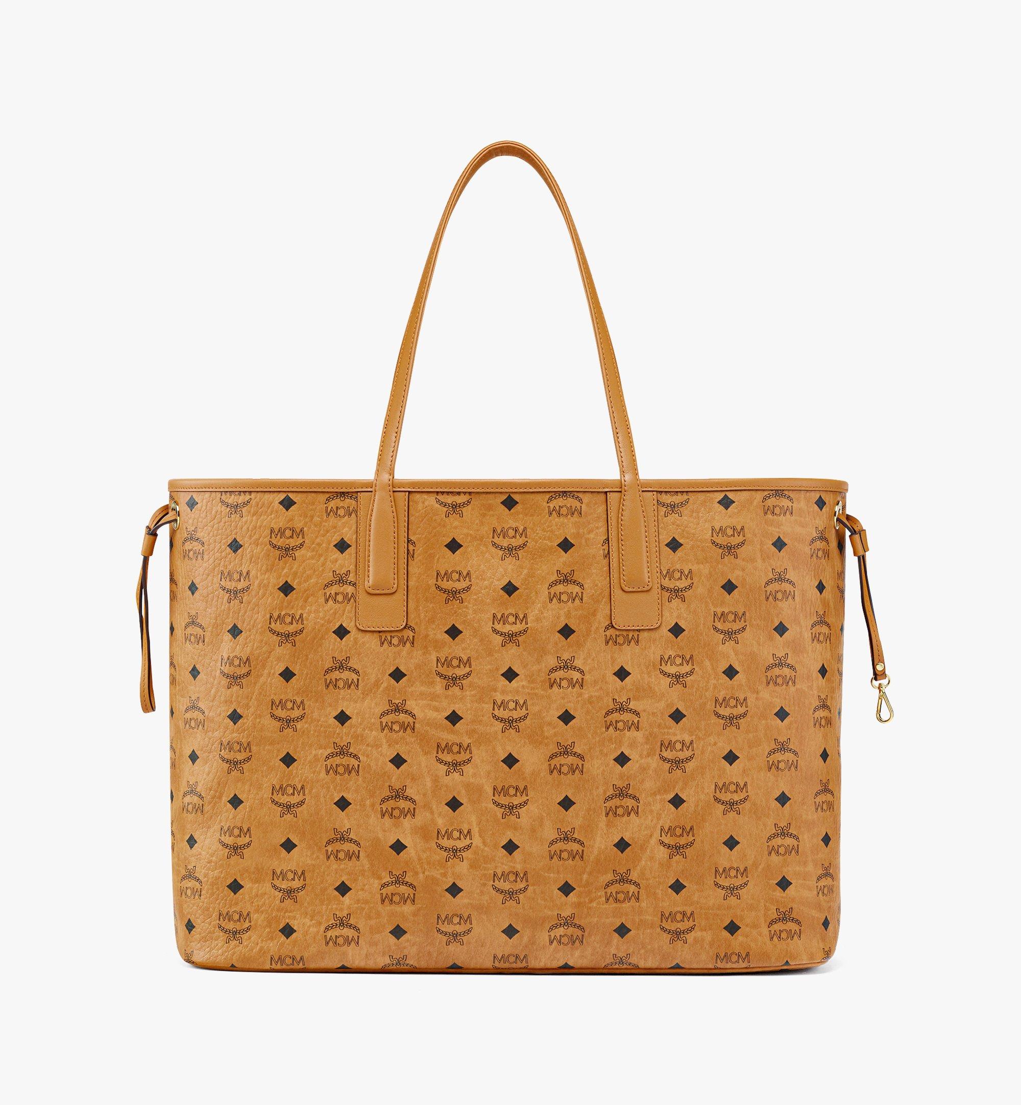 Mcm Large Liz Reversible Shopper in Cognac