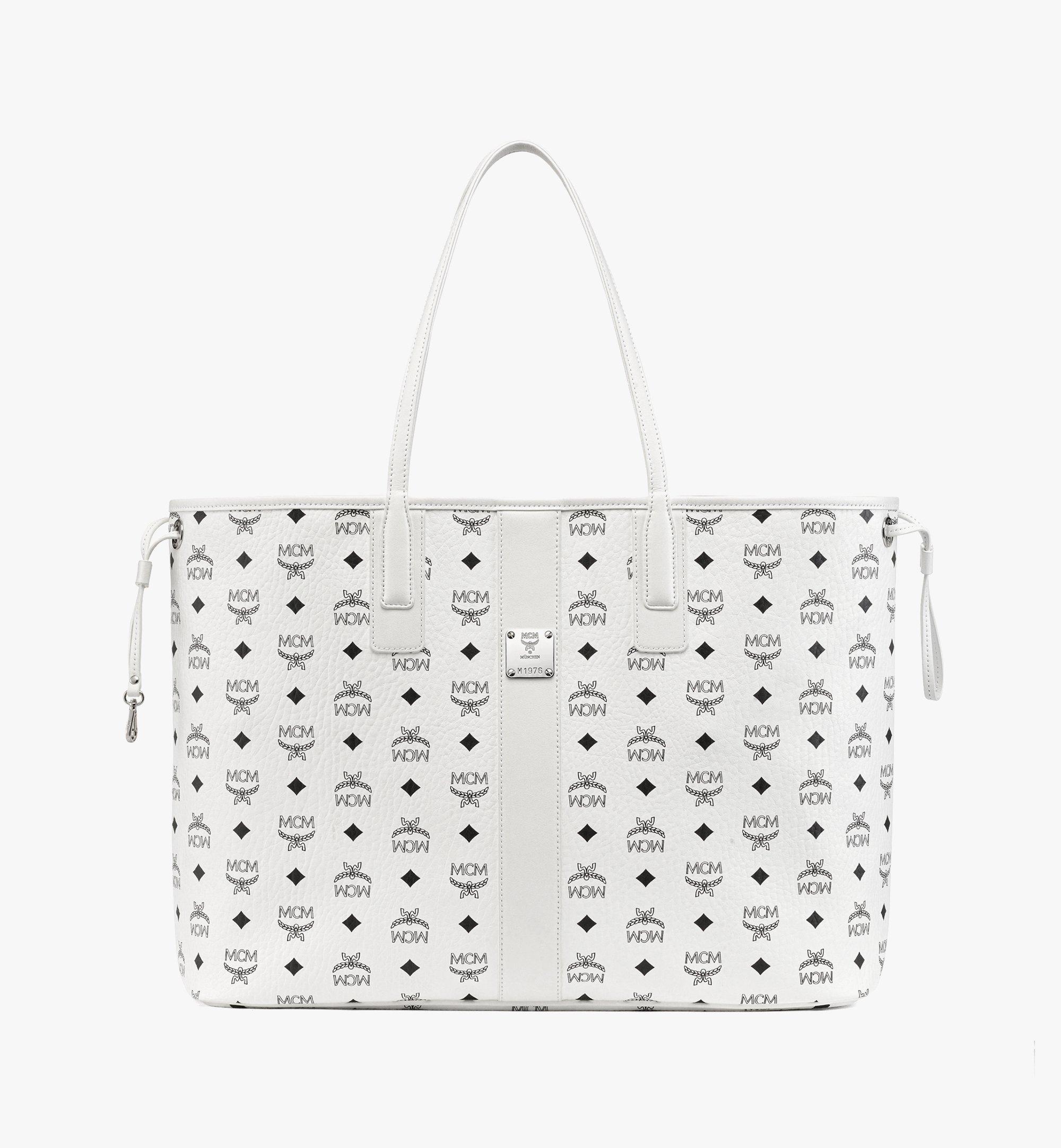 MCM Visetos Reversible Logo Tote