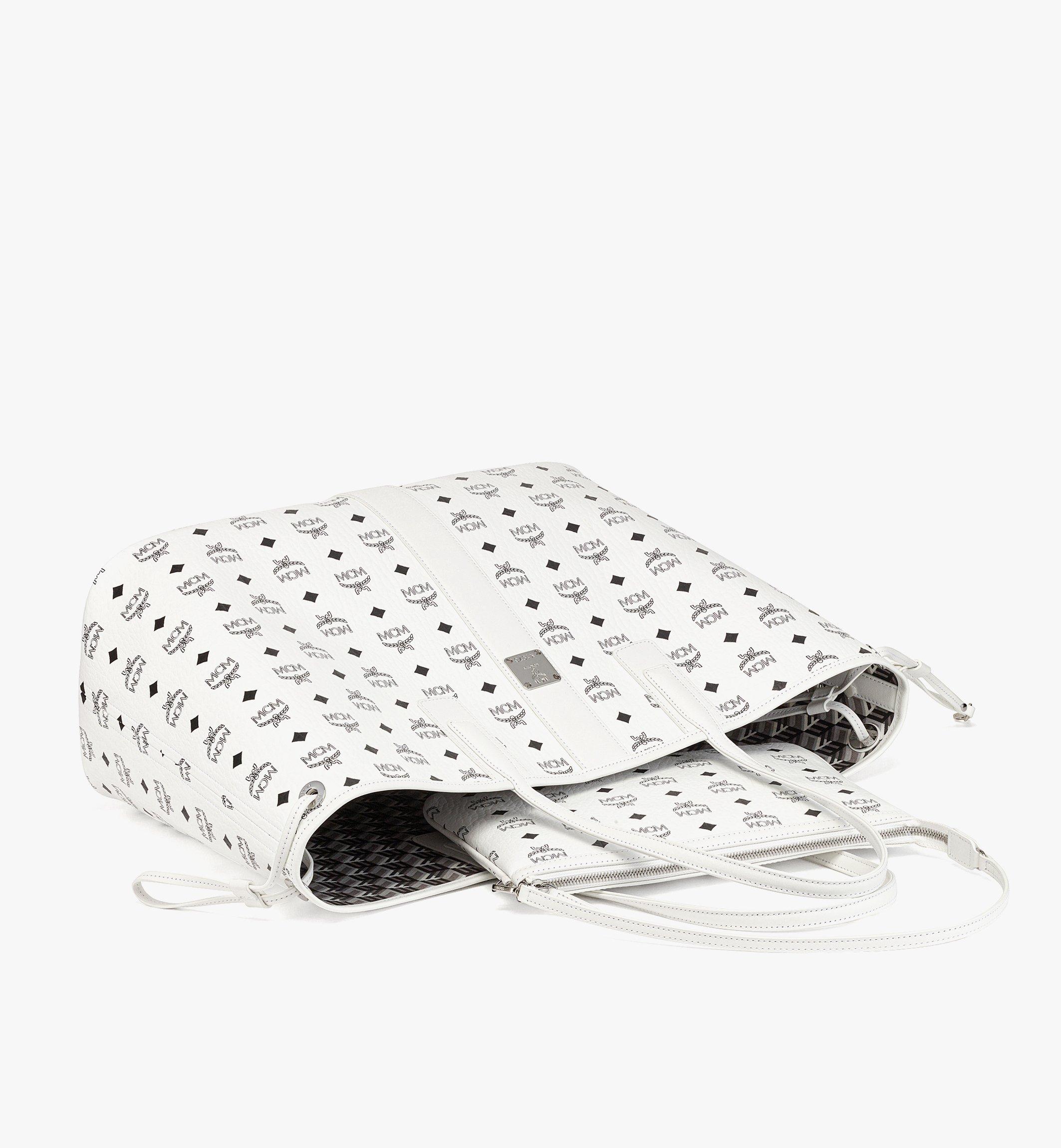 Medium Reversible Liz Shopper in Visetos White