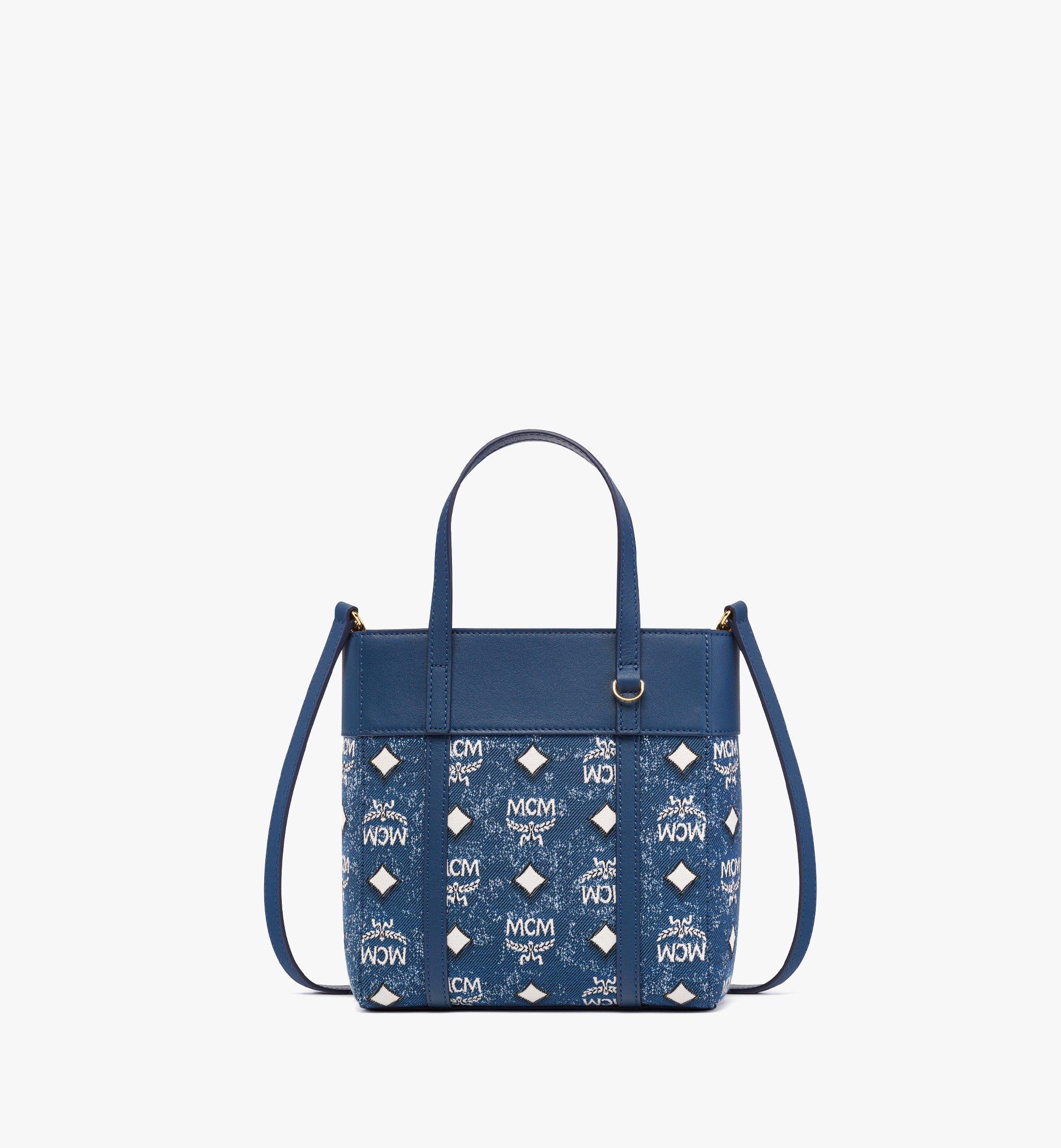 Aren Shopper mit Reissverschluss oben aus Denim-Jacquard