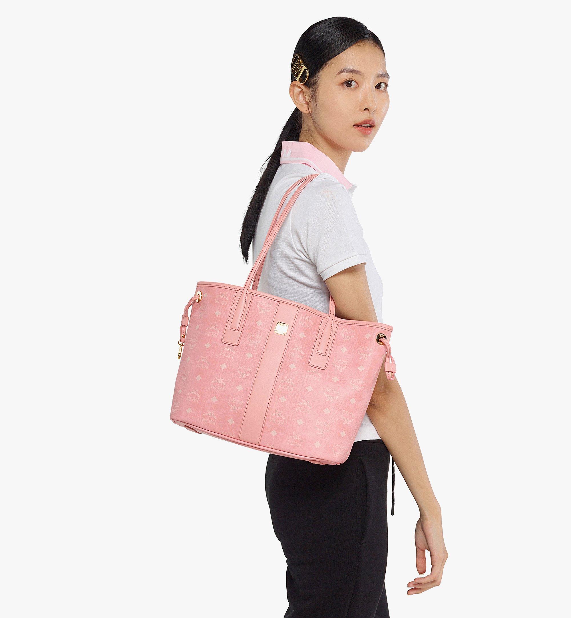 Mcm pink discount reversible tote