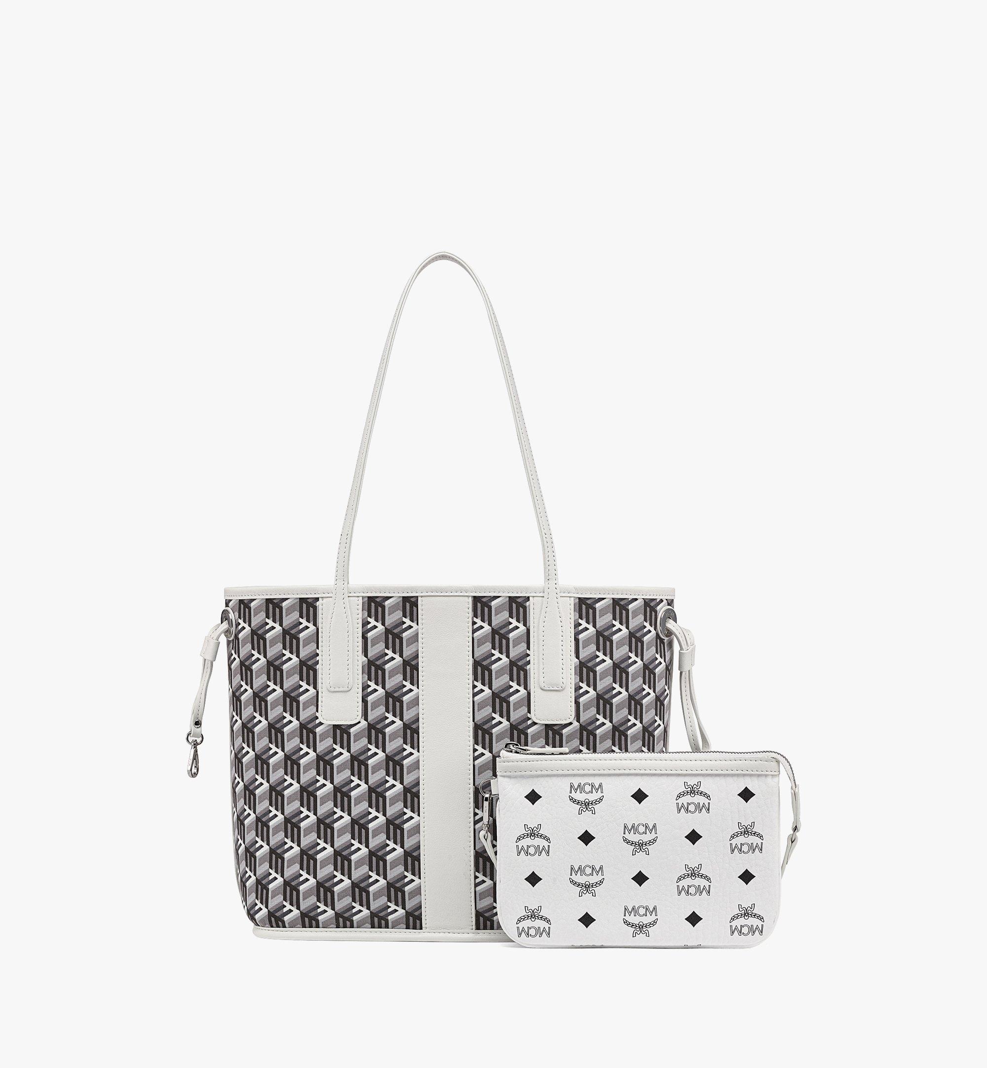 MCM Reversible Liz Shopper in Visetos White MWPDSLR02WT001 Alternate View 4