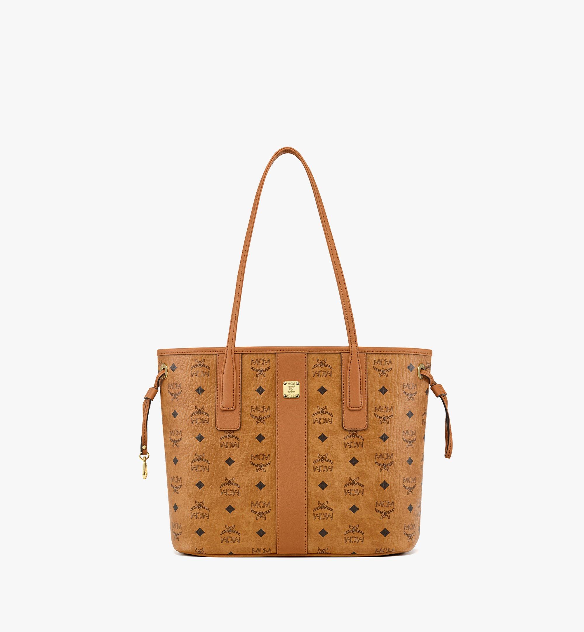 Mcm Small Liz Reversible Shopper Cognac