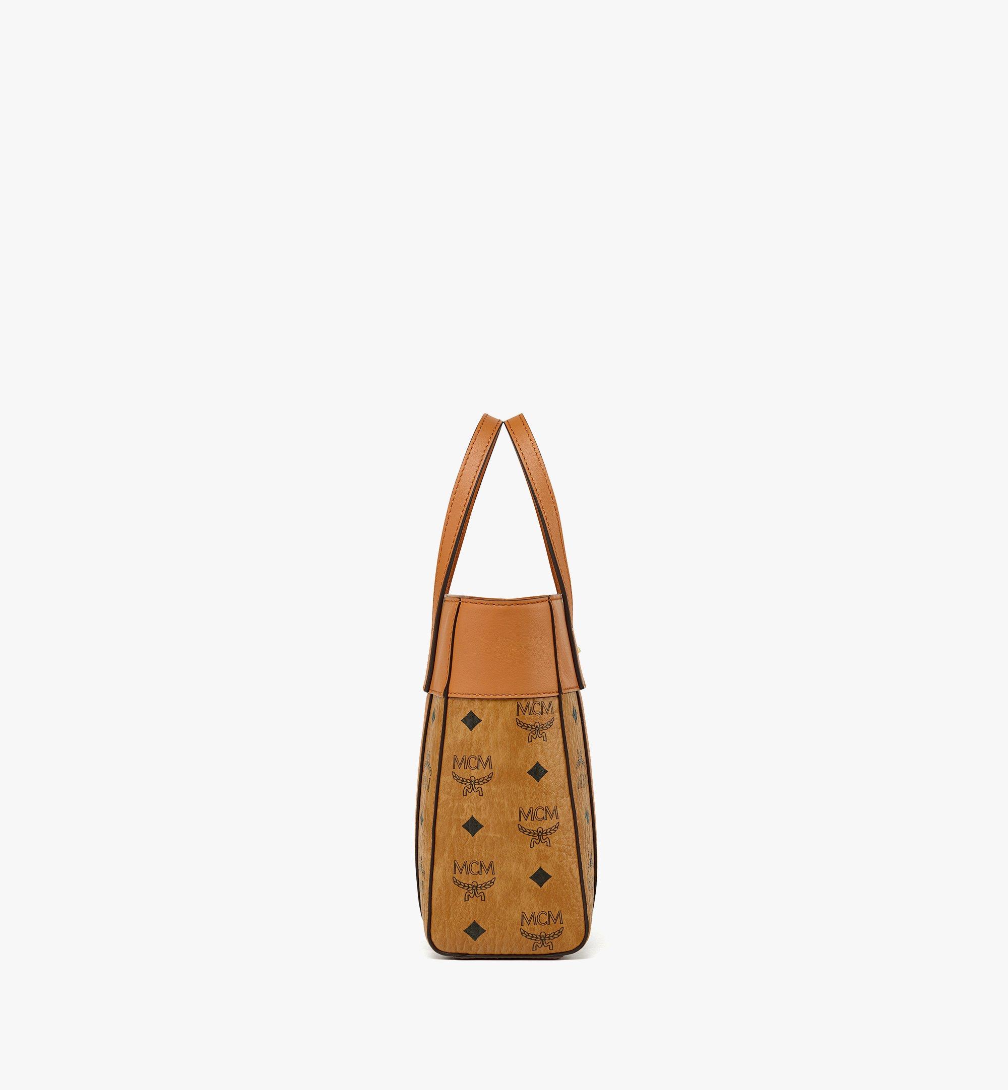 Mini Aren Top-Zip Shopper in Visetos Leather Mix Cognac | MCM ®US