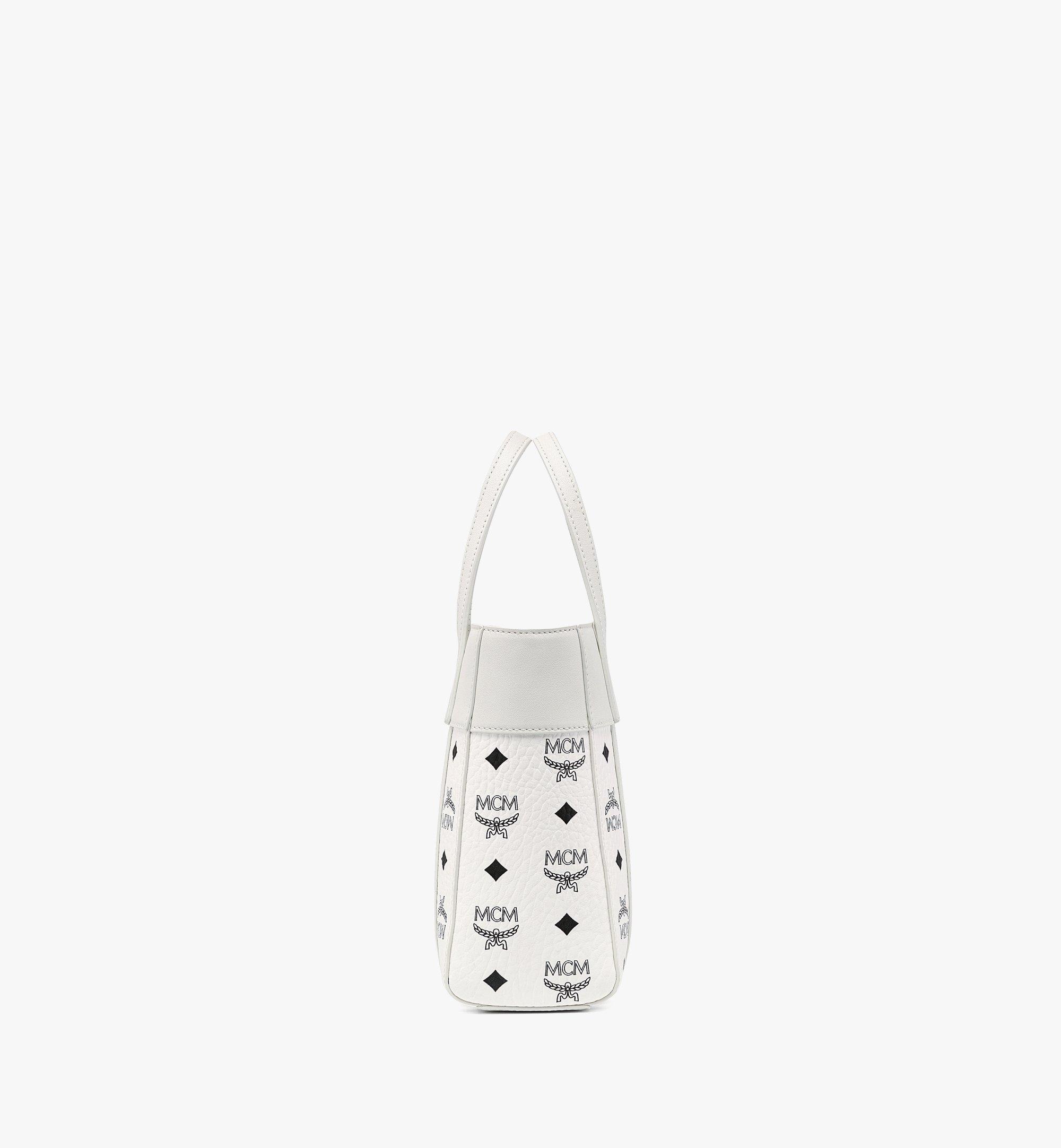 Mini Toni Top-Zip Shopper in Visetos Leather Mix White | MCM ®CA