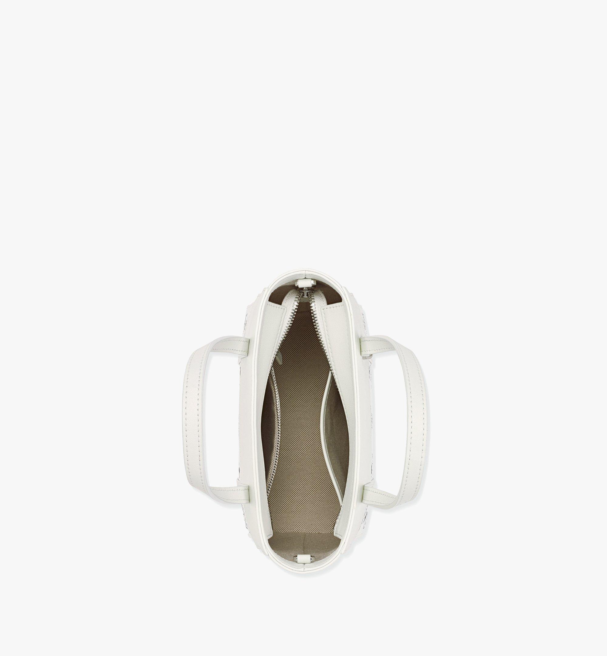 MCM Toni トップジップ ショッパー - ヴィセトス レザーミックス White MWPDSTA01WT001 ほかの角度から見る 2